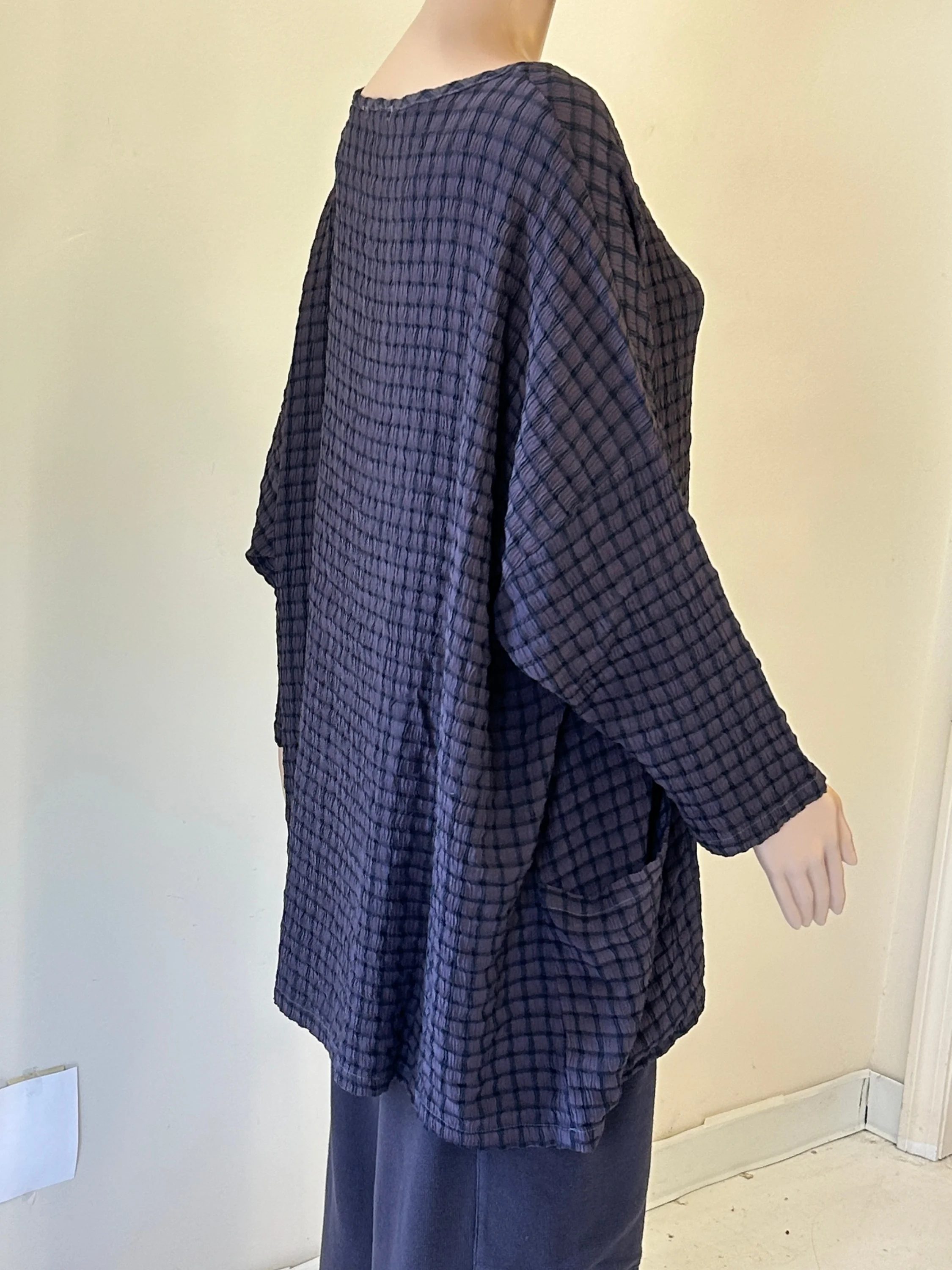 Smaller Osize Pkt Tunic in Iron