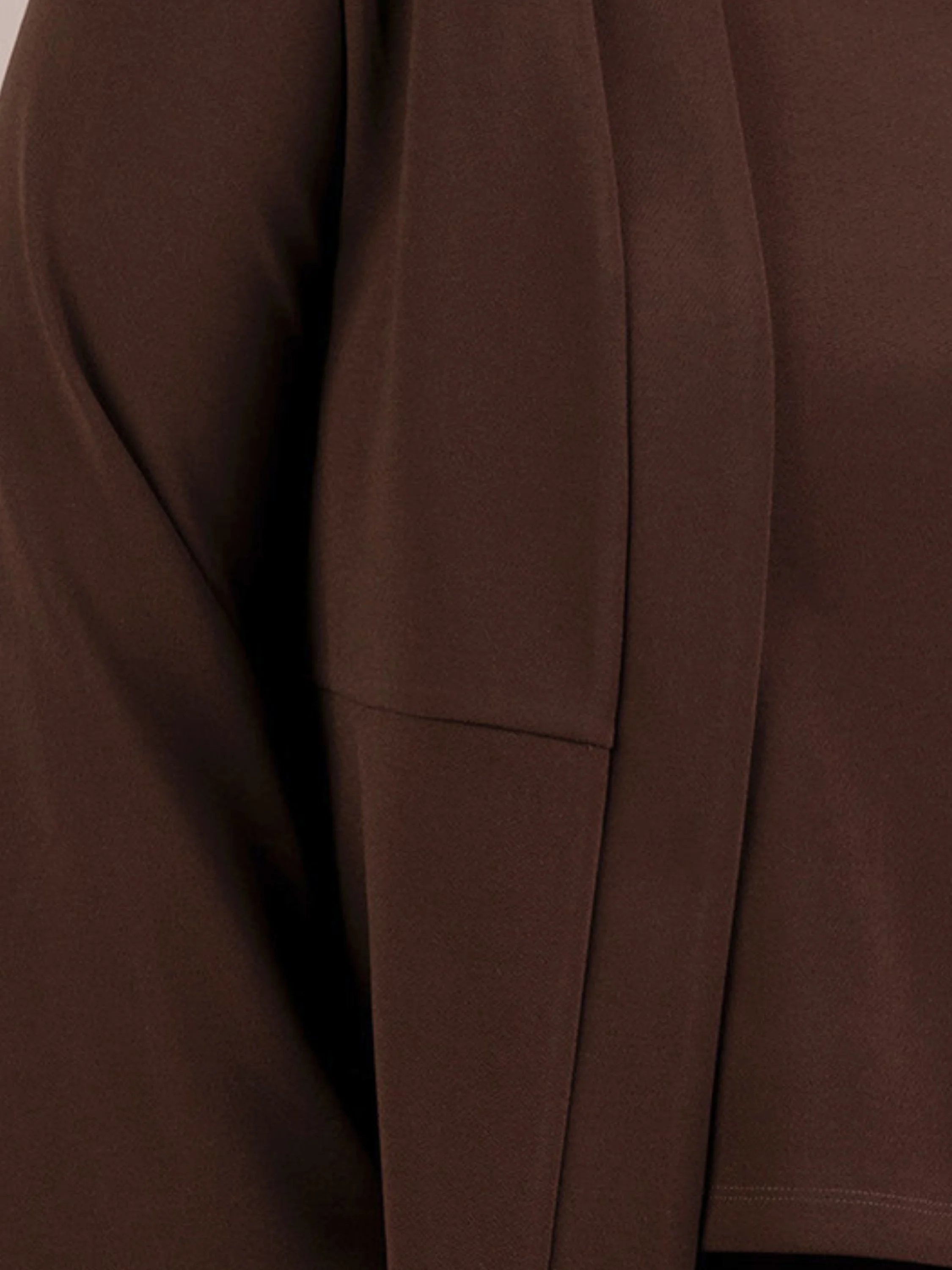 Soffio Crepe Coach Cardigan in Brown