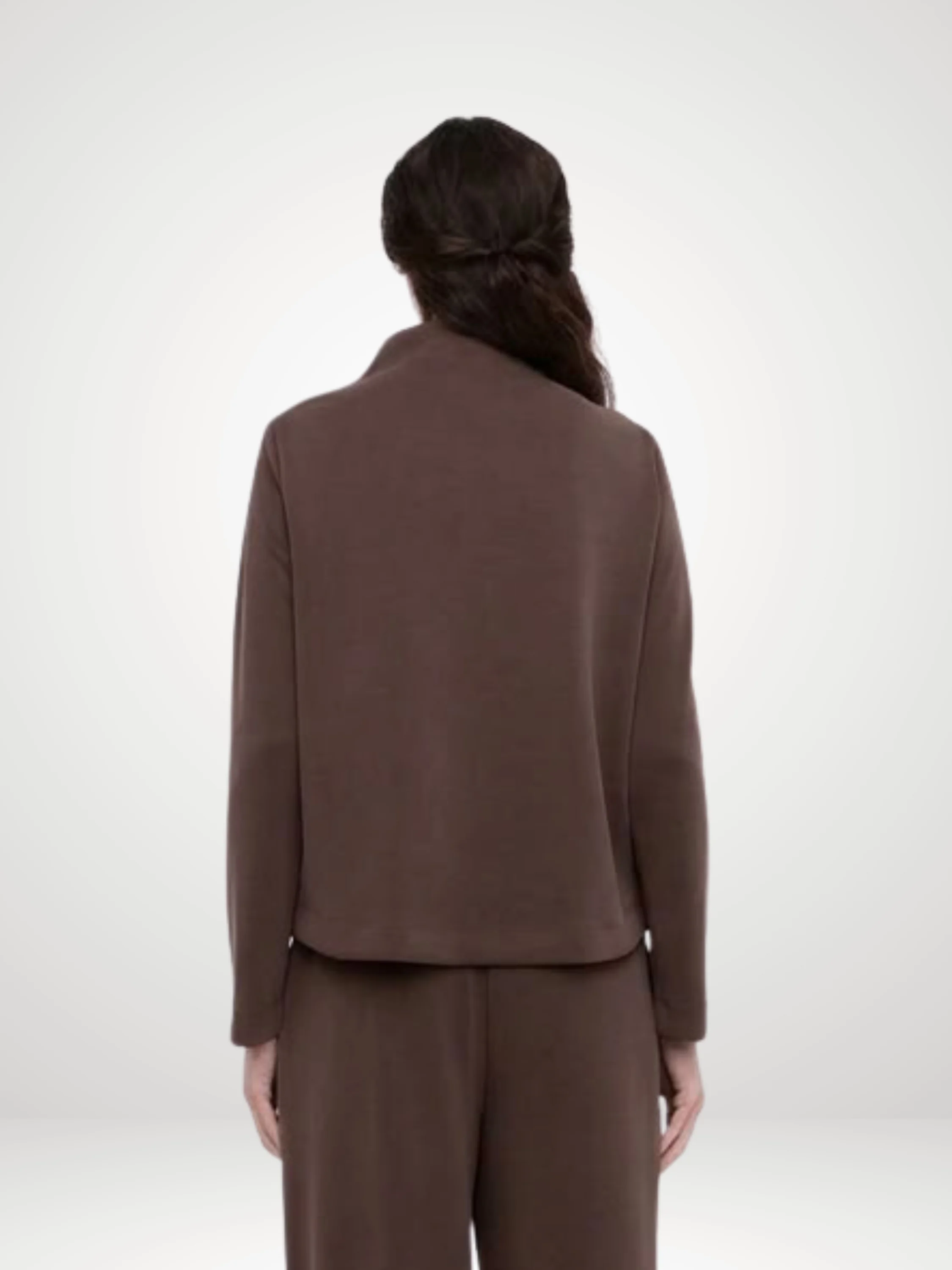 Soft Drape Turtleneck in Brown