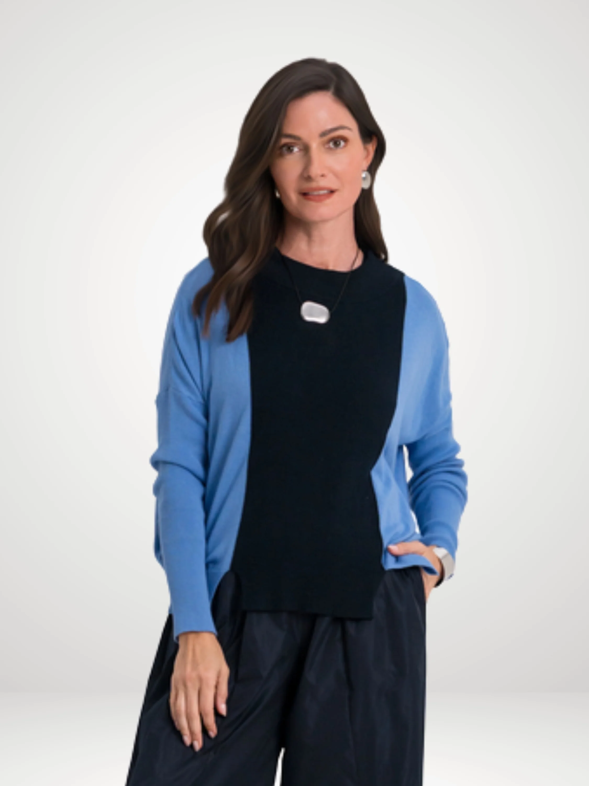 Sporty Sweater in Marina/Midnight
