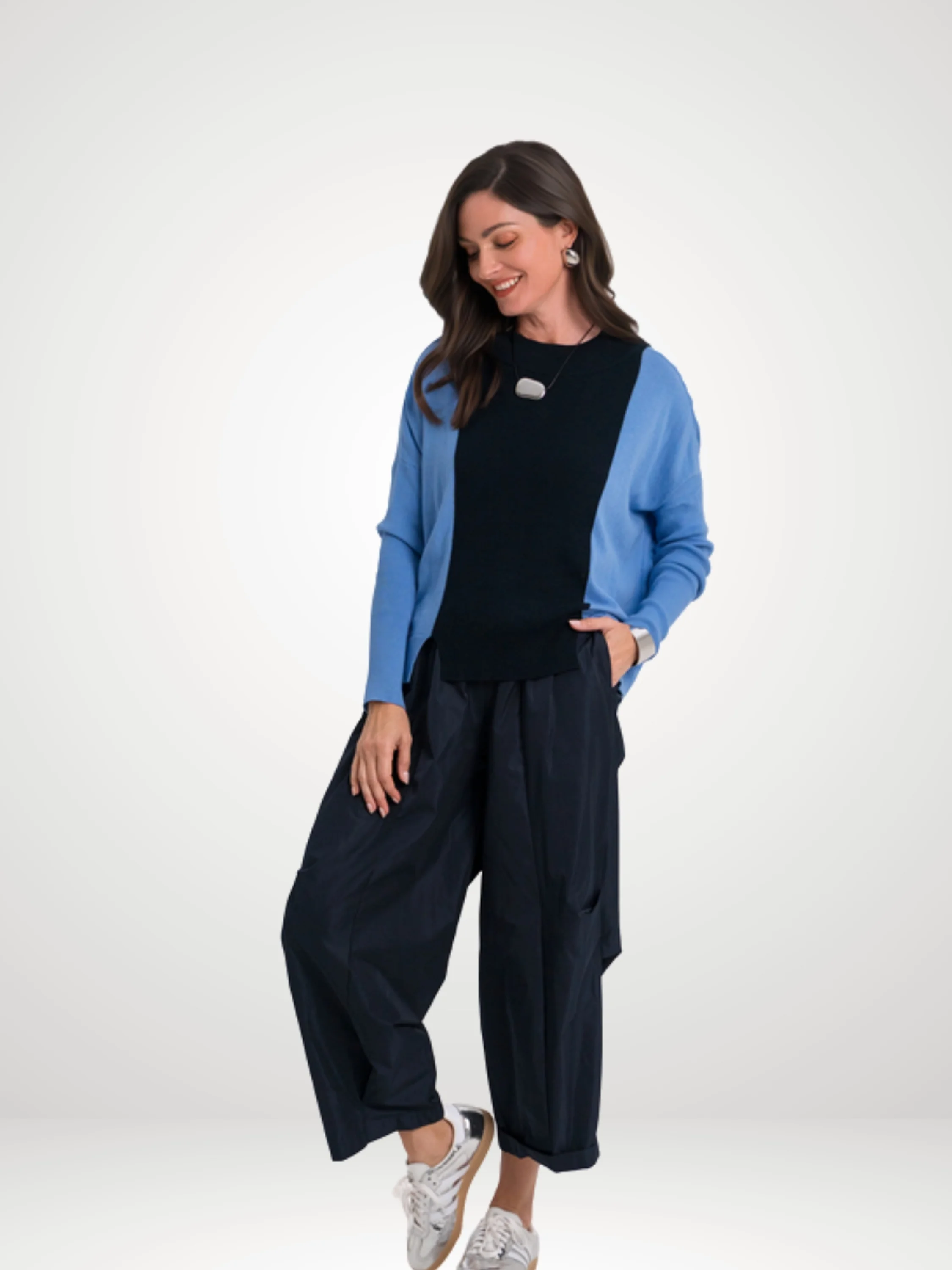 Sporty Sweater in Marina/Midnight