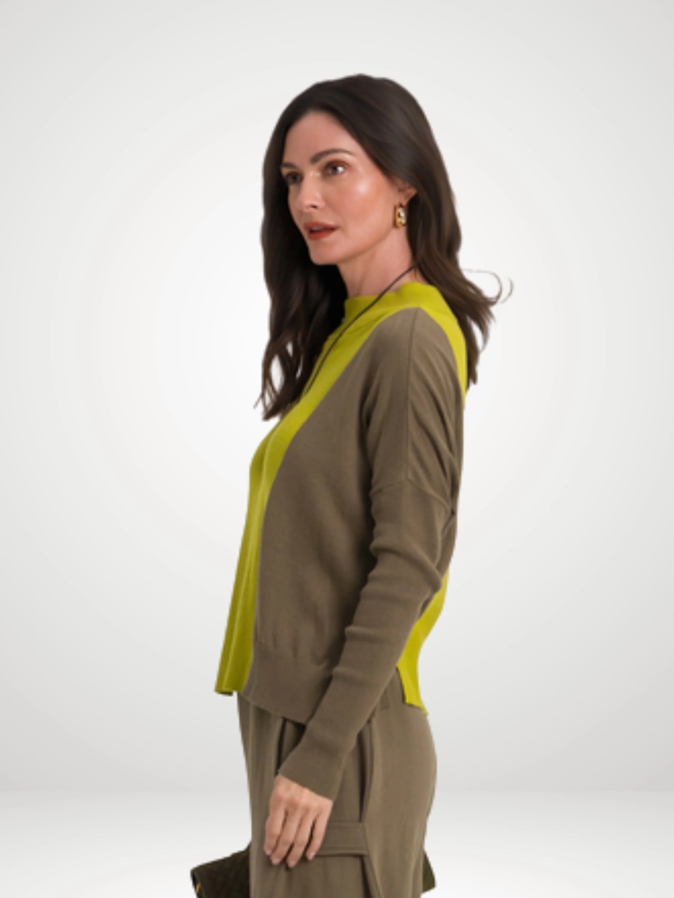 Sporty Sweater in Turtle/Pea