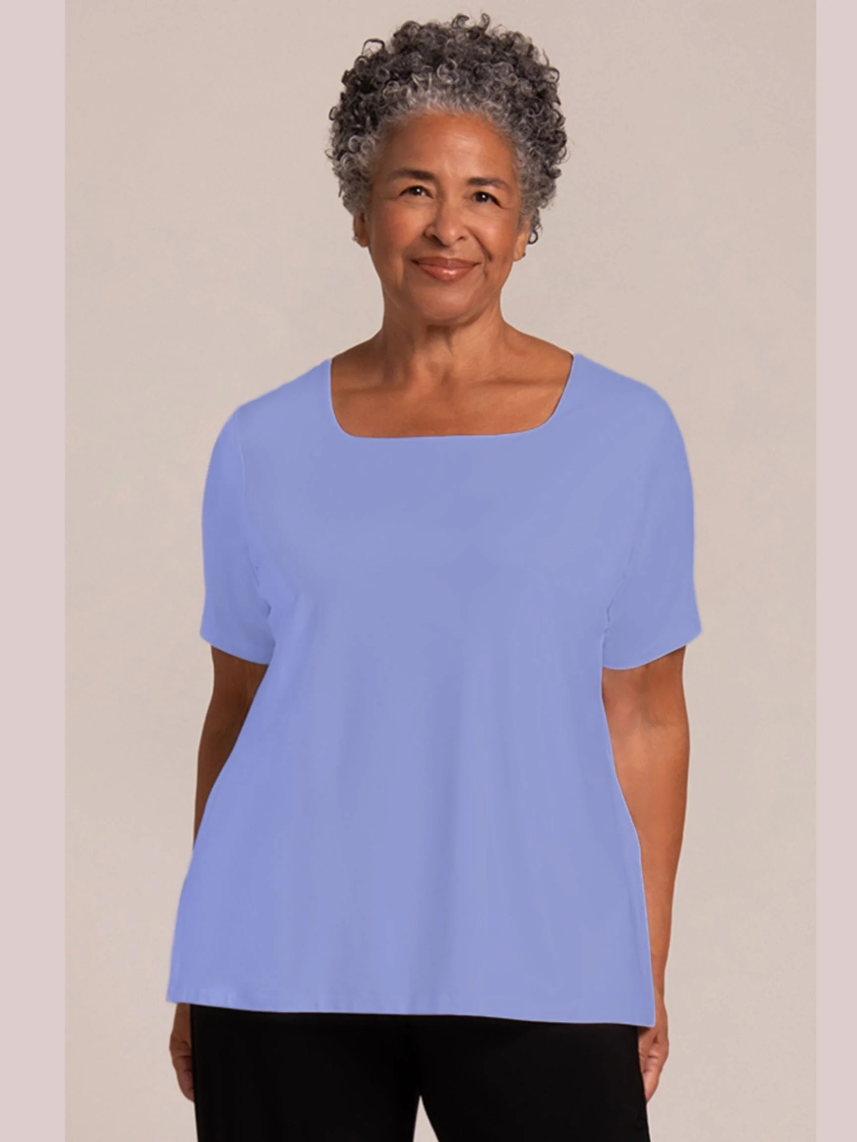Square Neck Top in Jacaranda