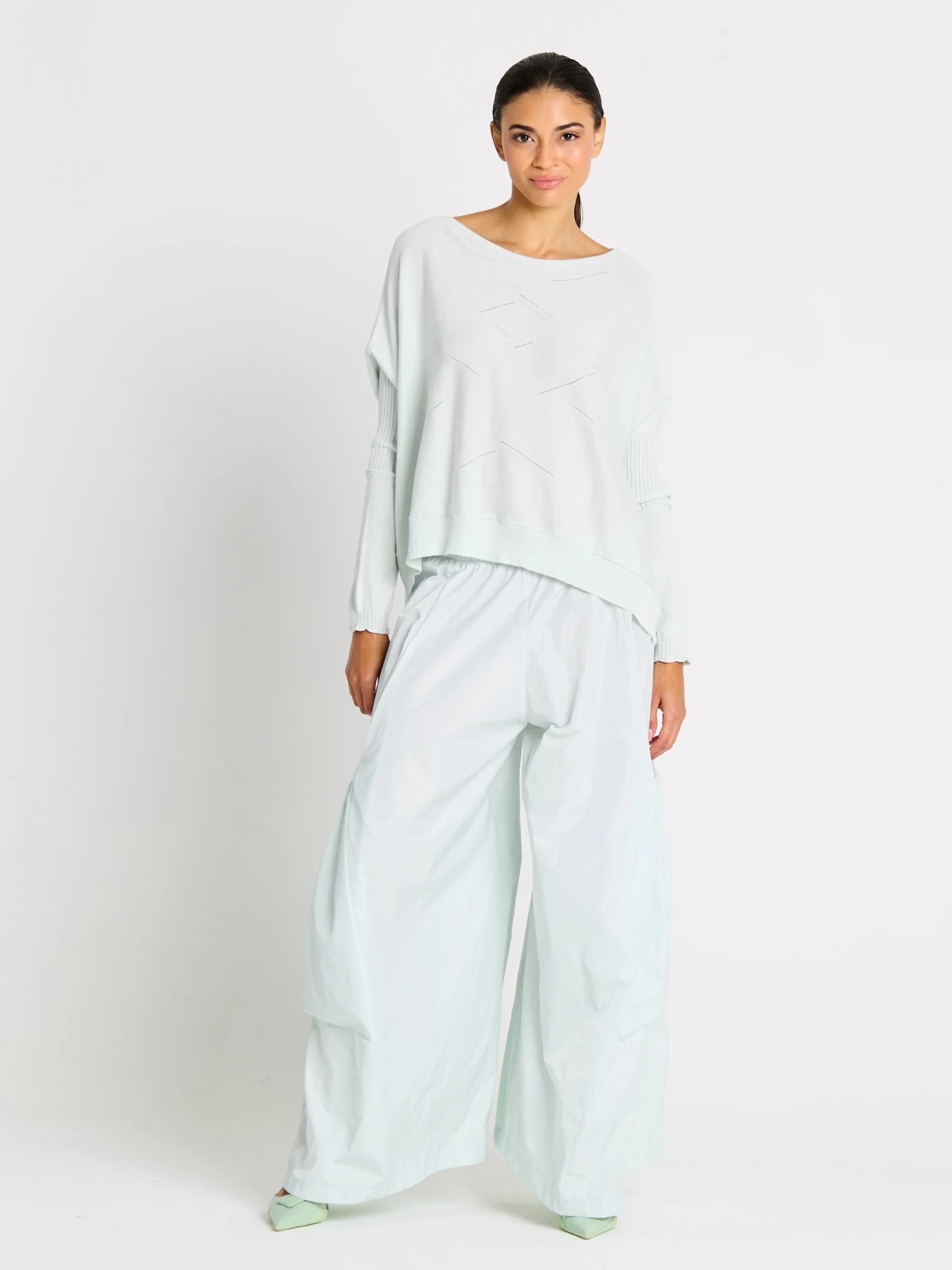 Stitches Pullover in Mint