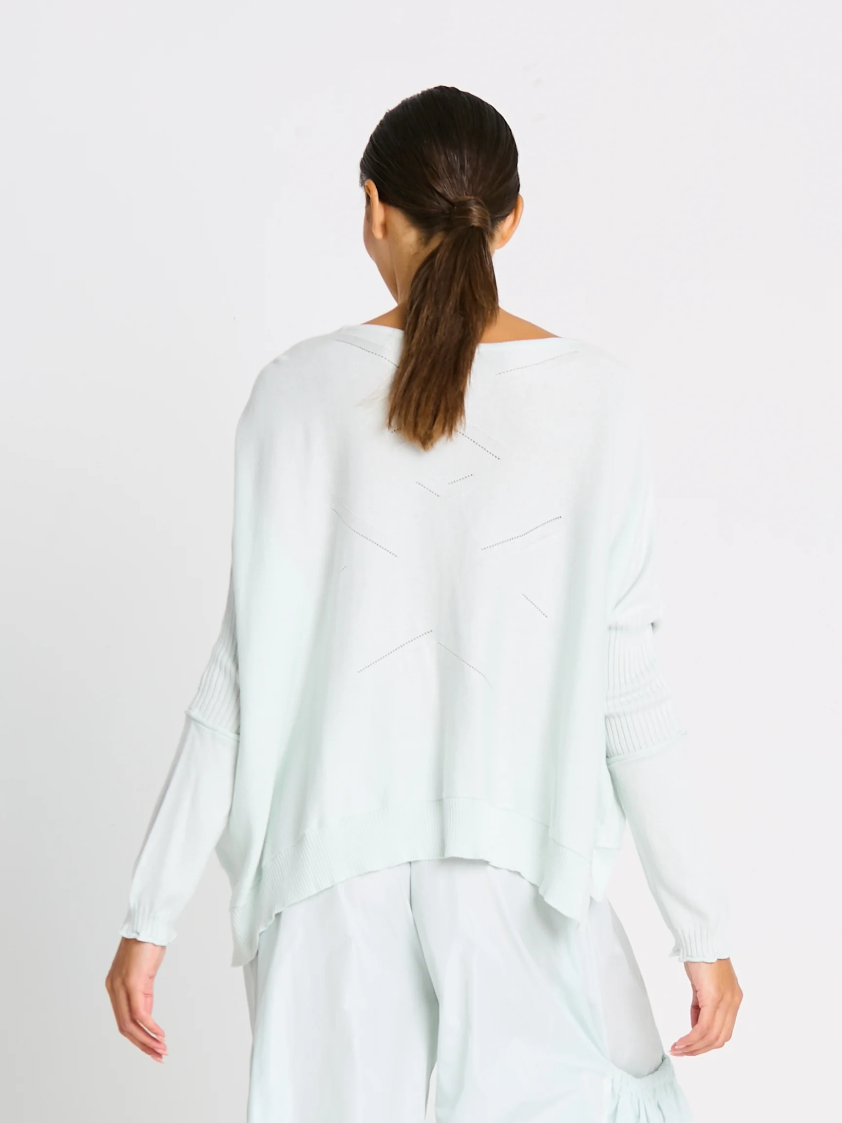 Stitches Pullover in Mint