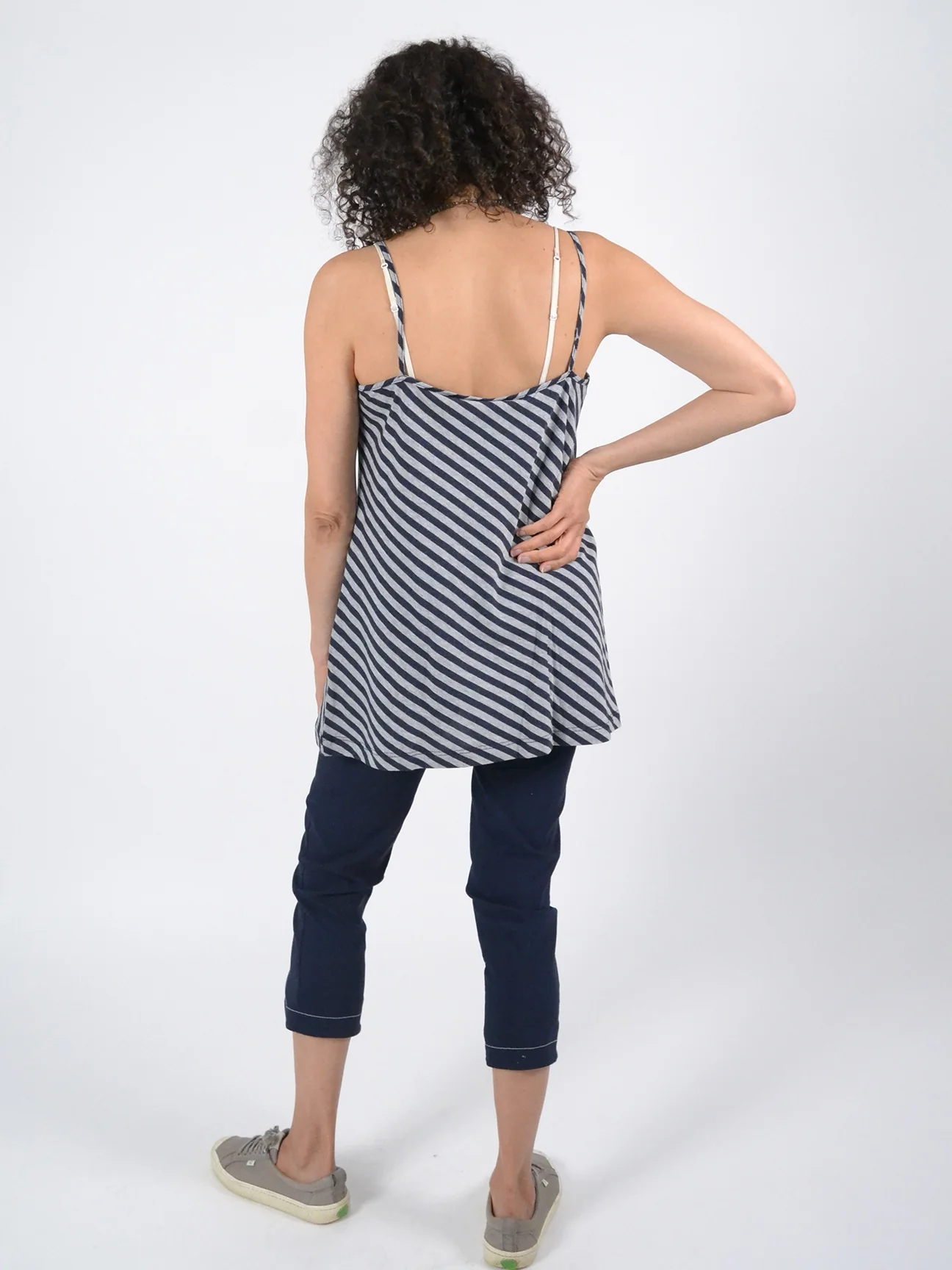 Stripe Lucille Tunic in Blue/Grey