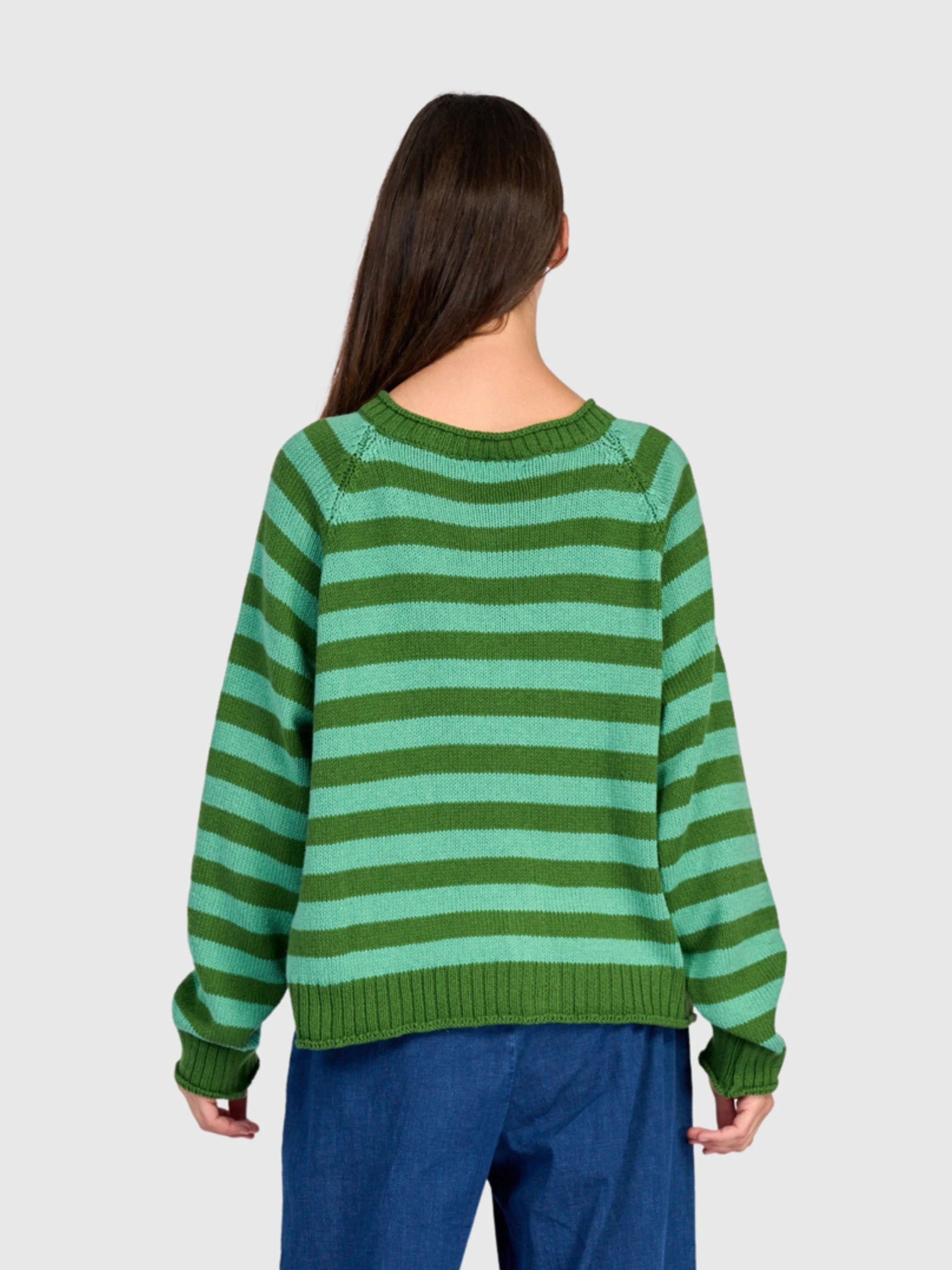 Striped Cardigan in Green