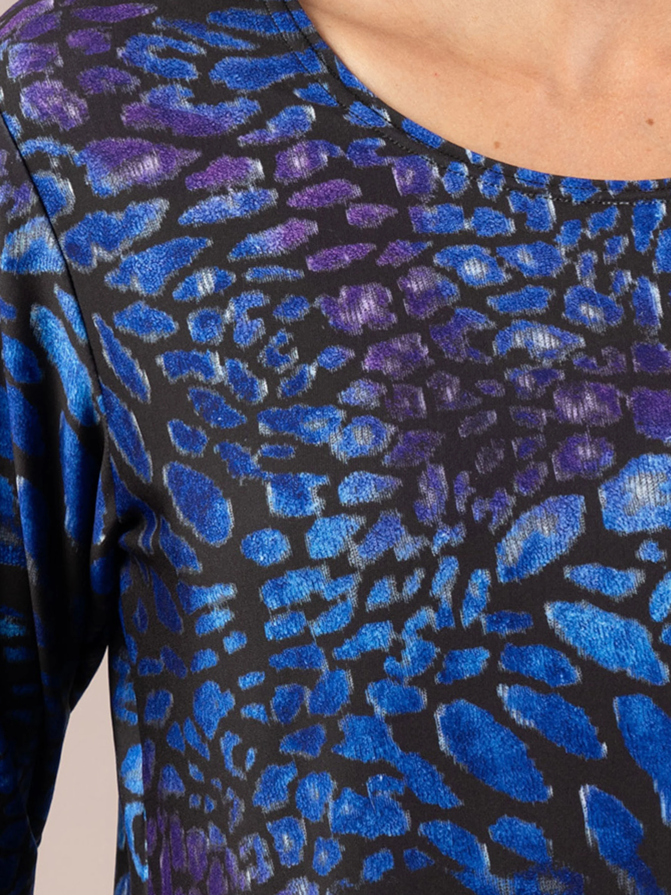 T Relax Short Print 3/4 Sleeve in Wingfall