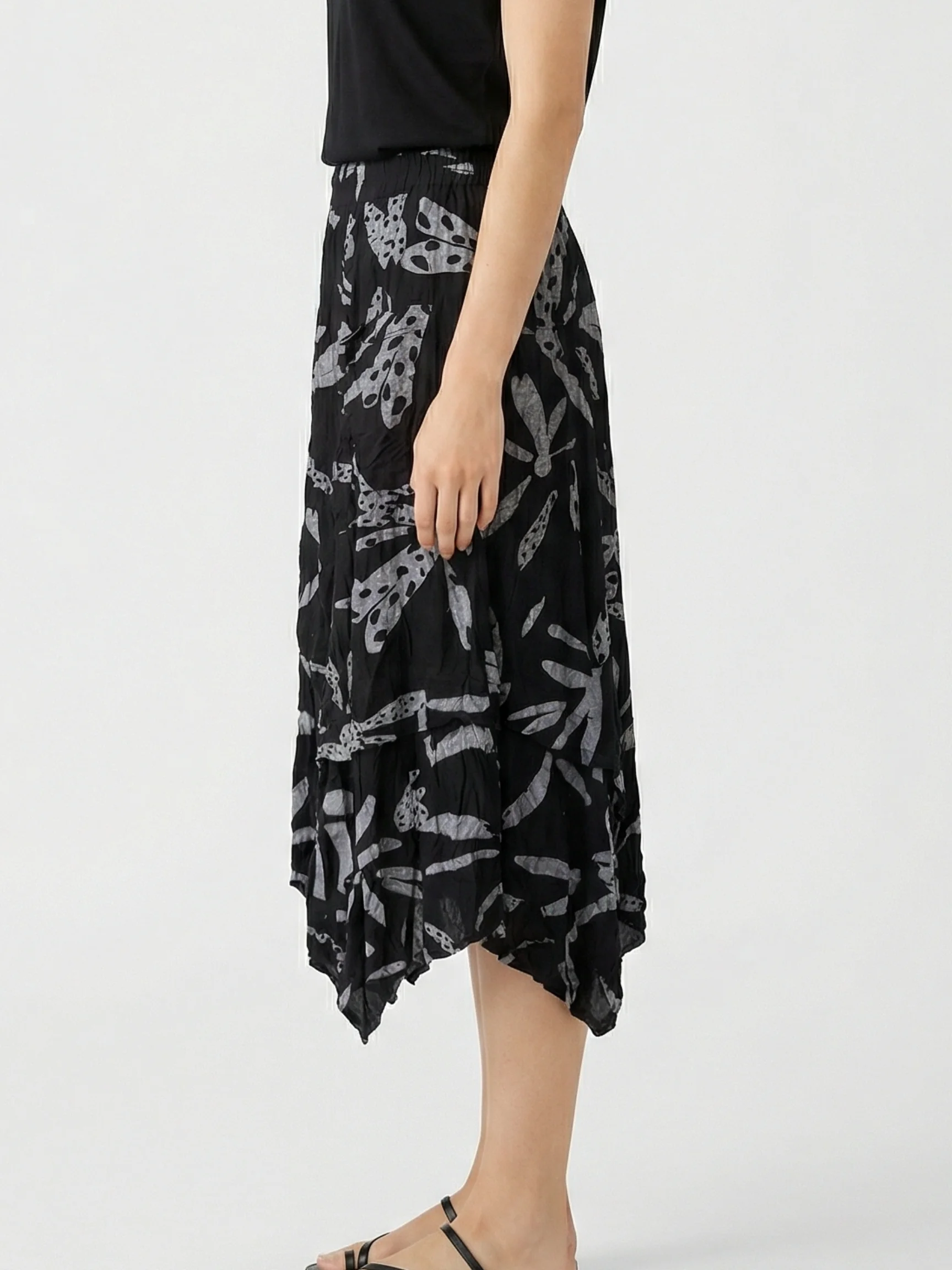 Talia Skirt in Black Print
