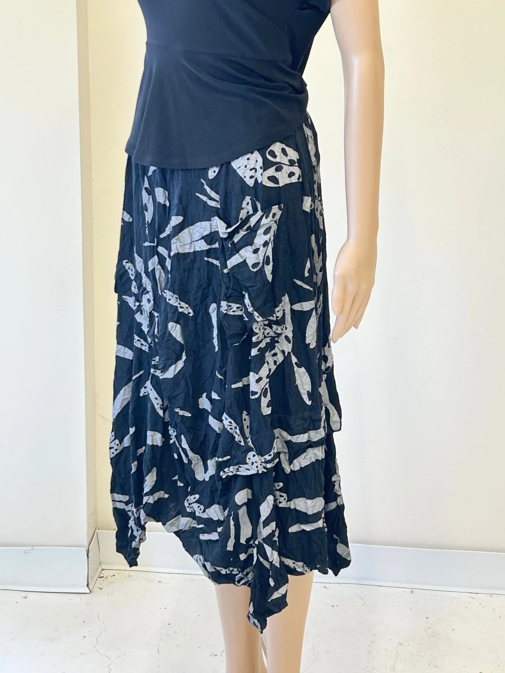 Talia Skirt in Black Print