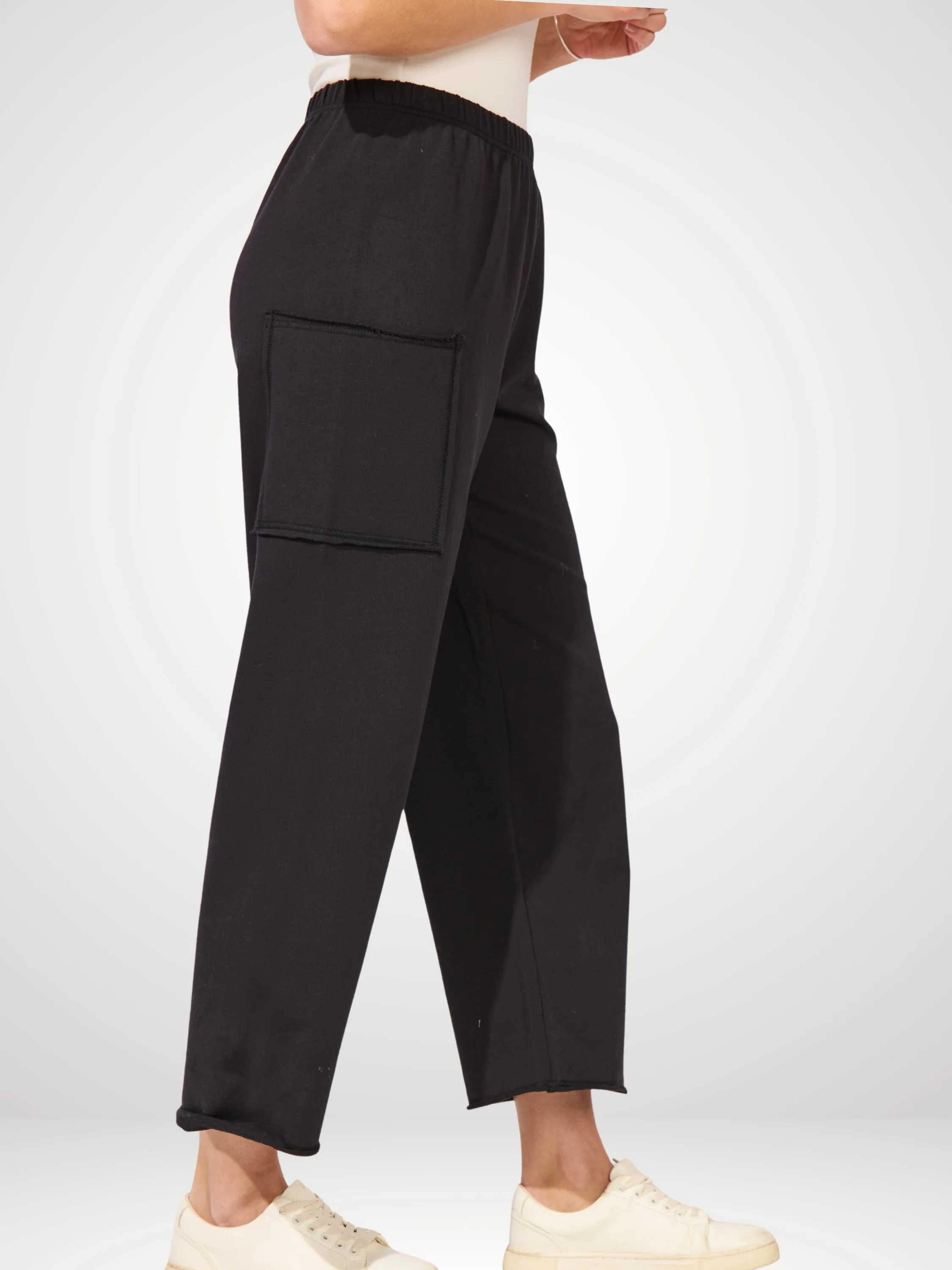 Terry Pocket Flood in Black