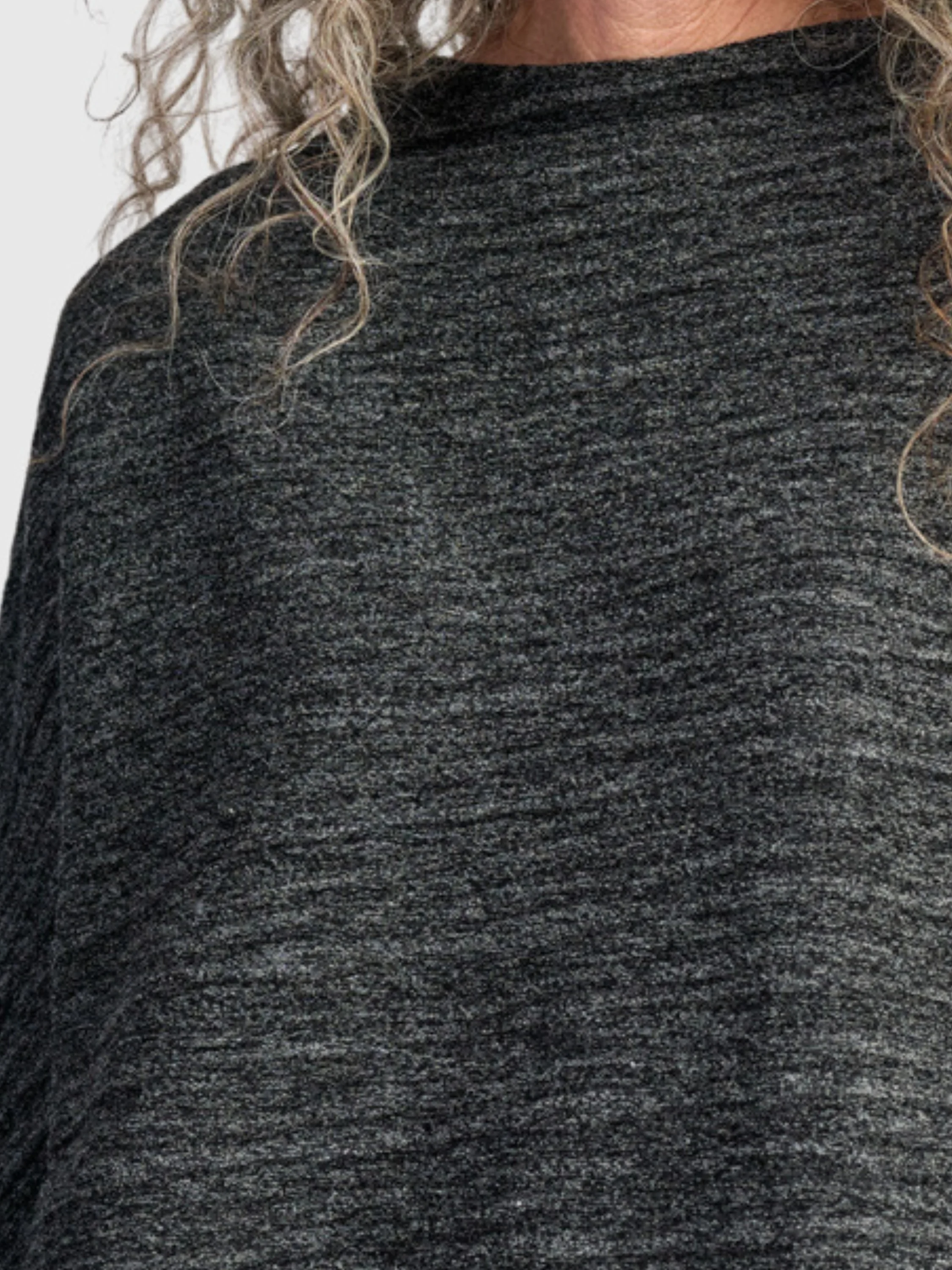 Textured Boxy Top in Graphite