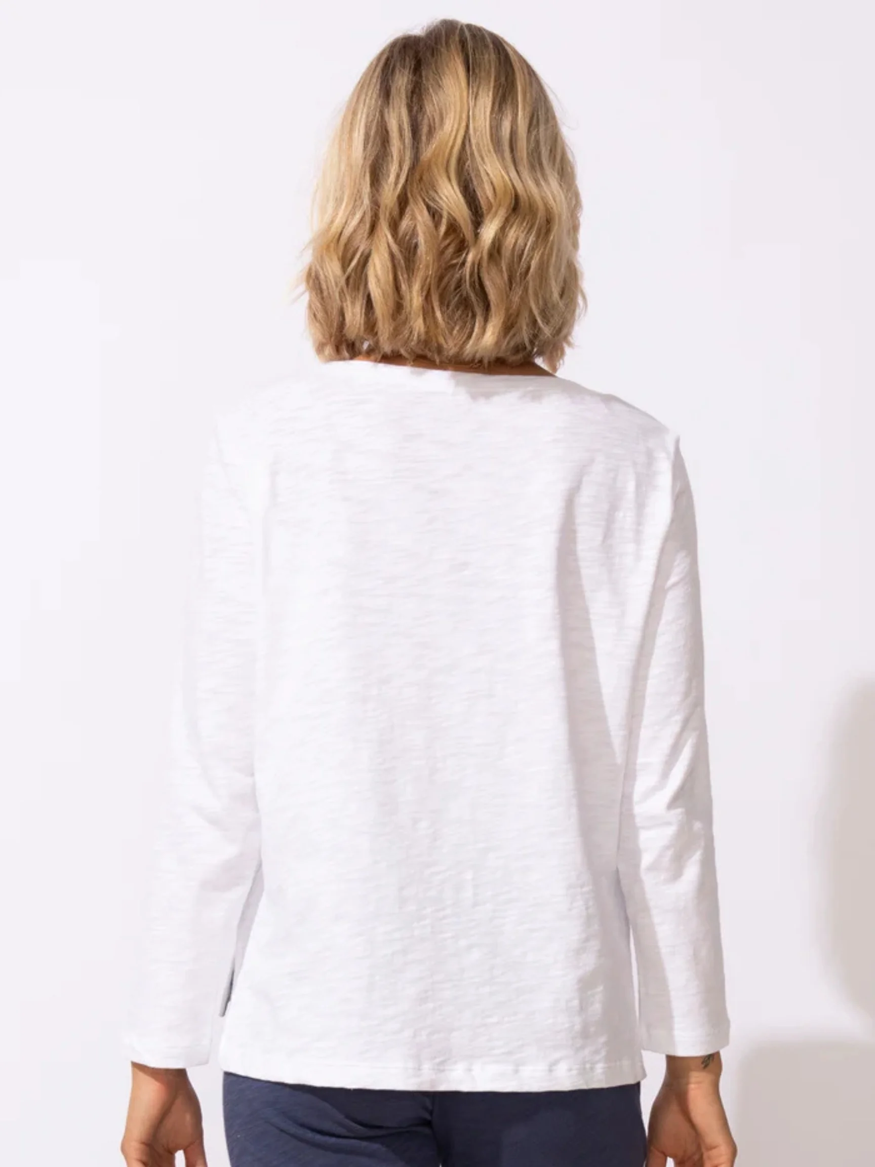 Textured Peruvian Cotton Every Body Tee in White