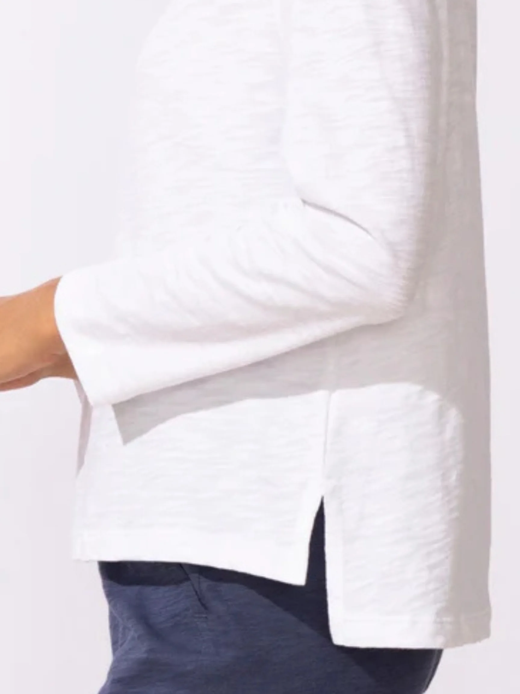Textured Peruvian Cotton Every Body Tee in White