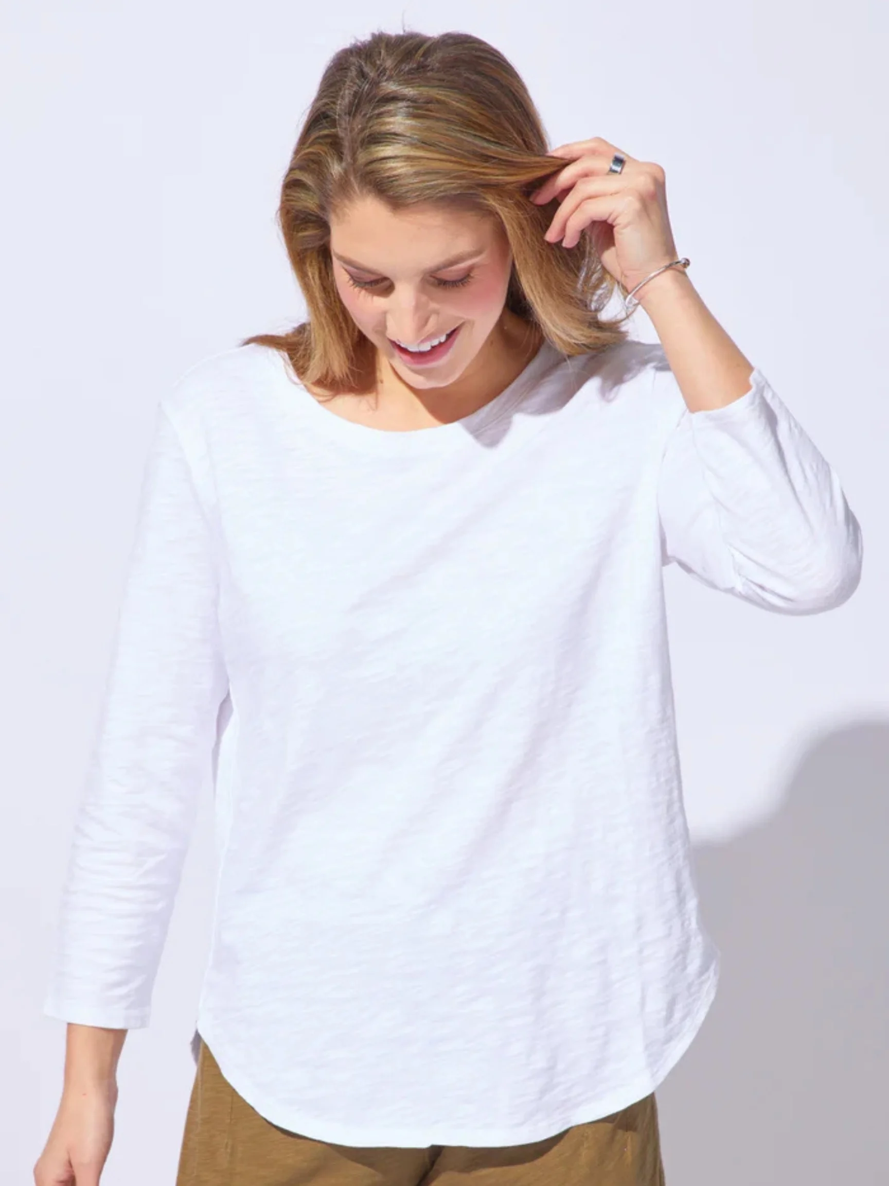 Textured Peruvian Cotton Weekender Tunic in White
