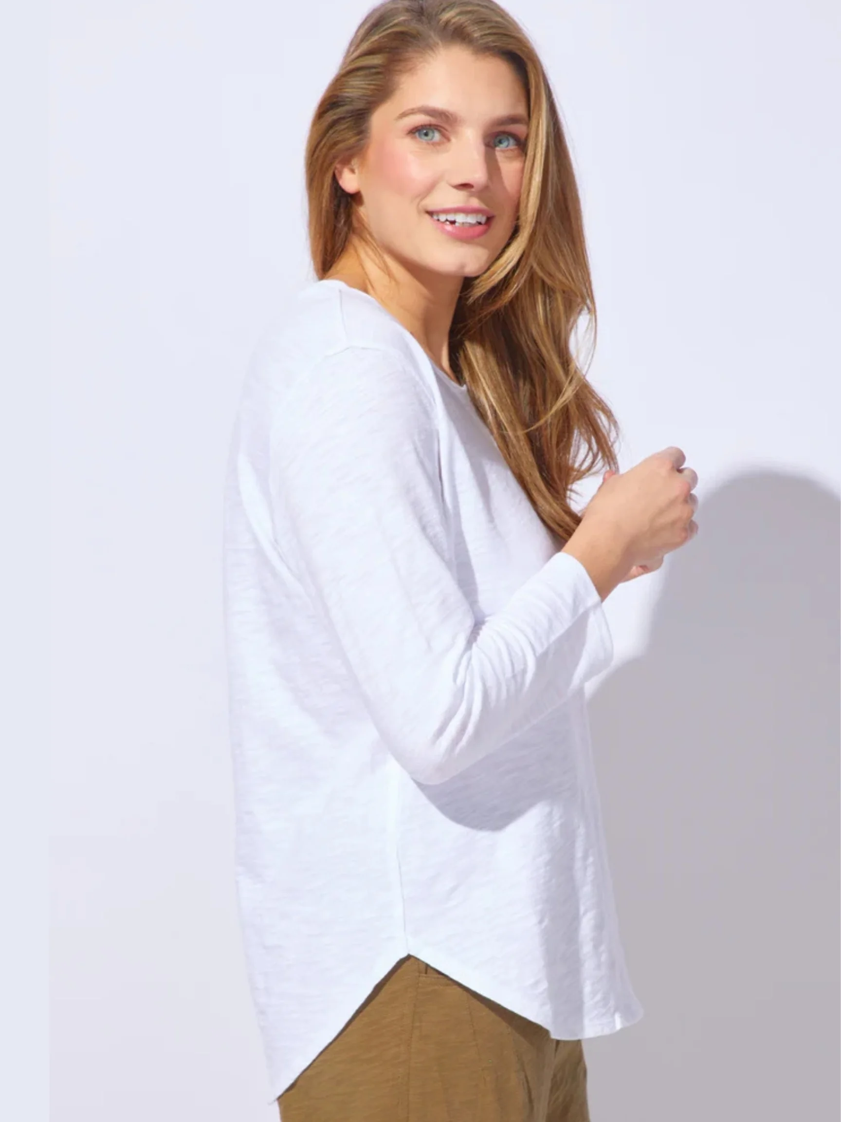 Textured Peruvian Cotton Weekender Tunic in White