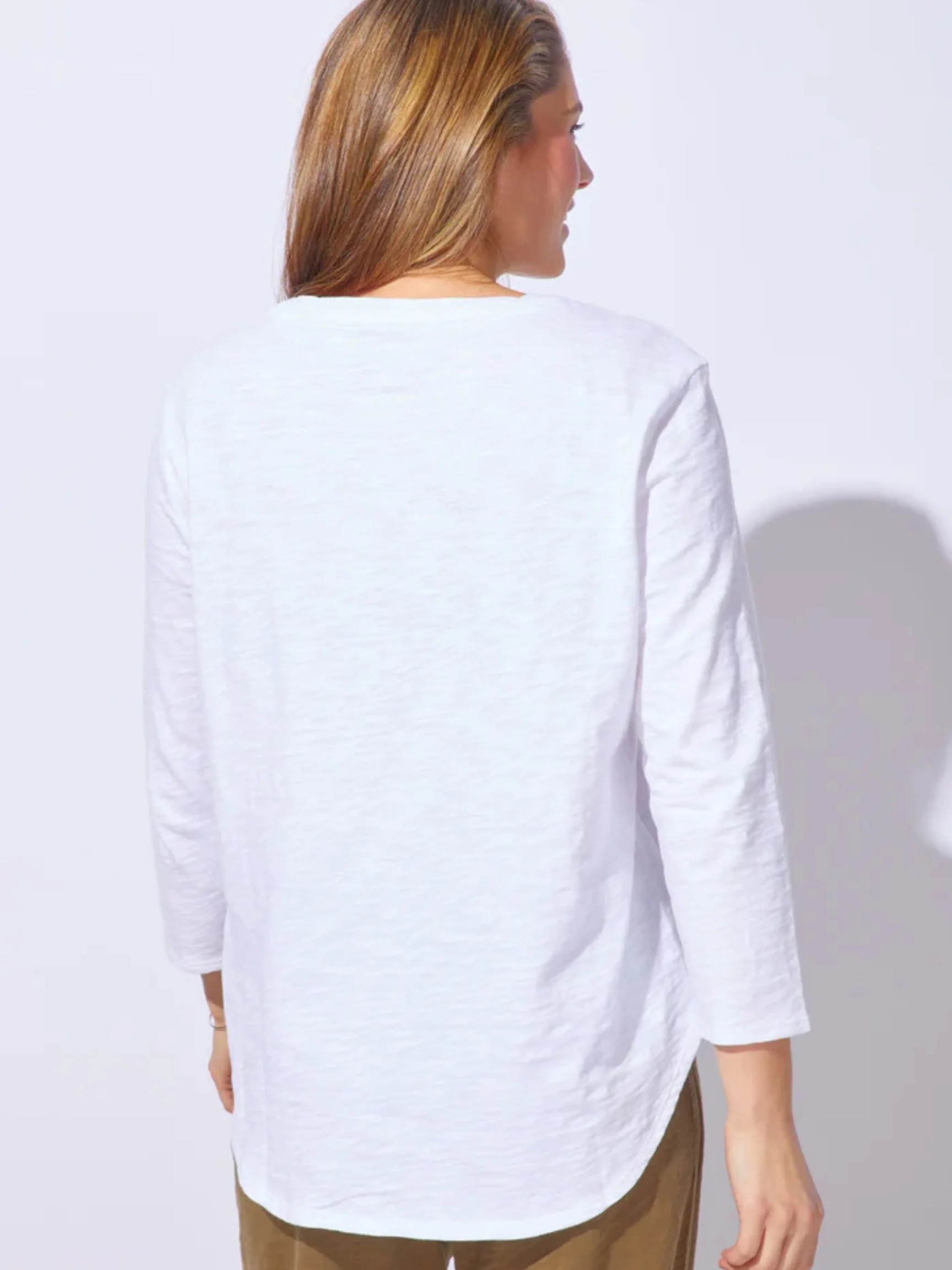 Textured Peruvian Cotton Weekender Tunic in White
