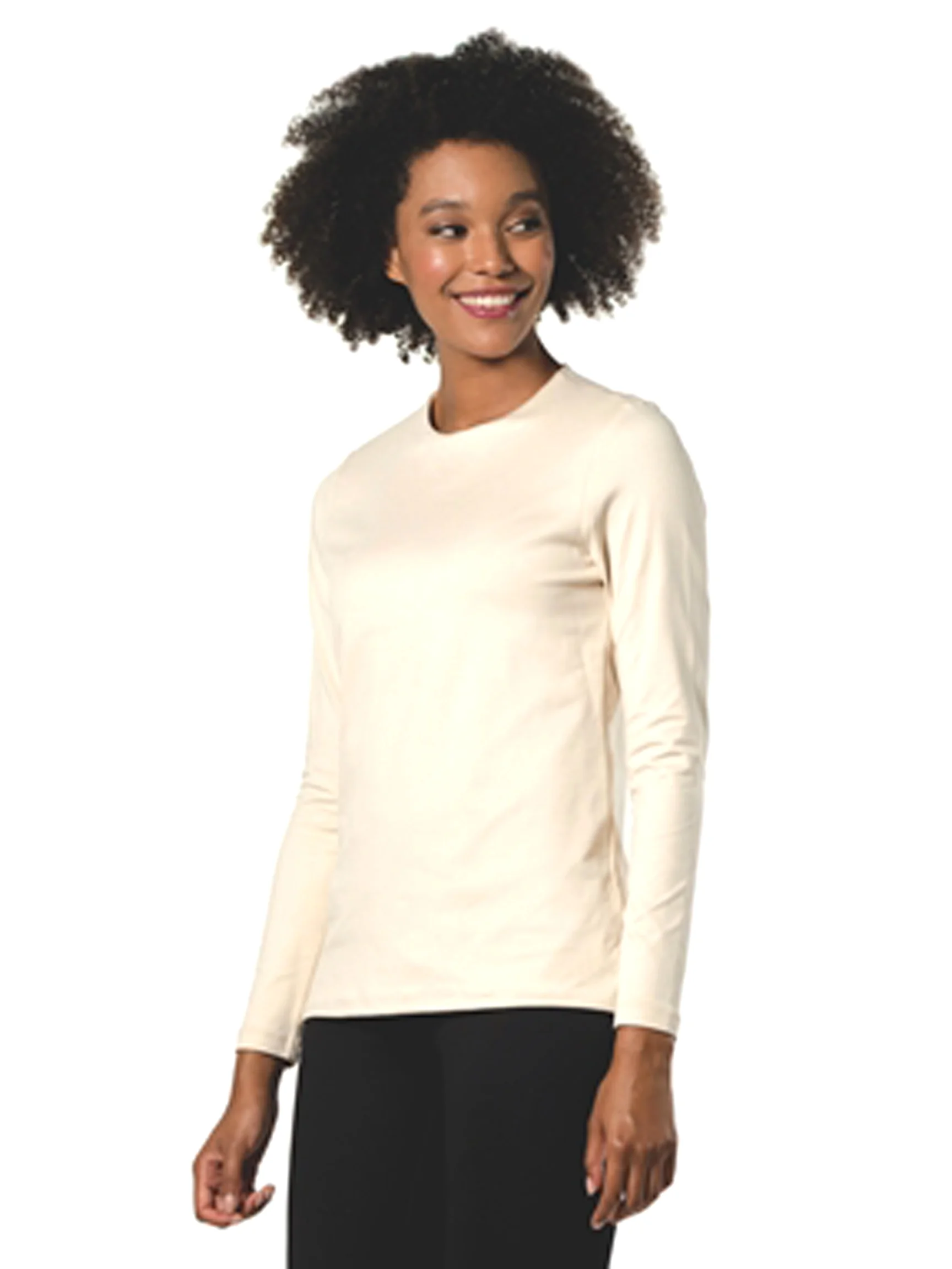 The Classic Long Sleeve Top in Cream