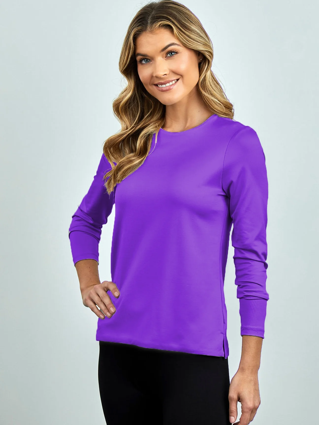 The Classic Long Sleeve Top in Orchid