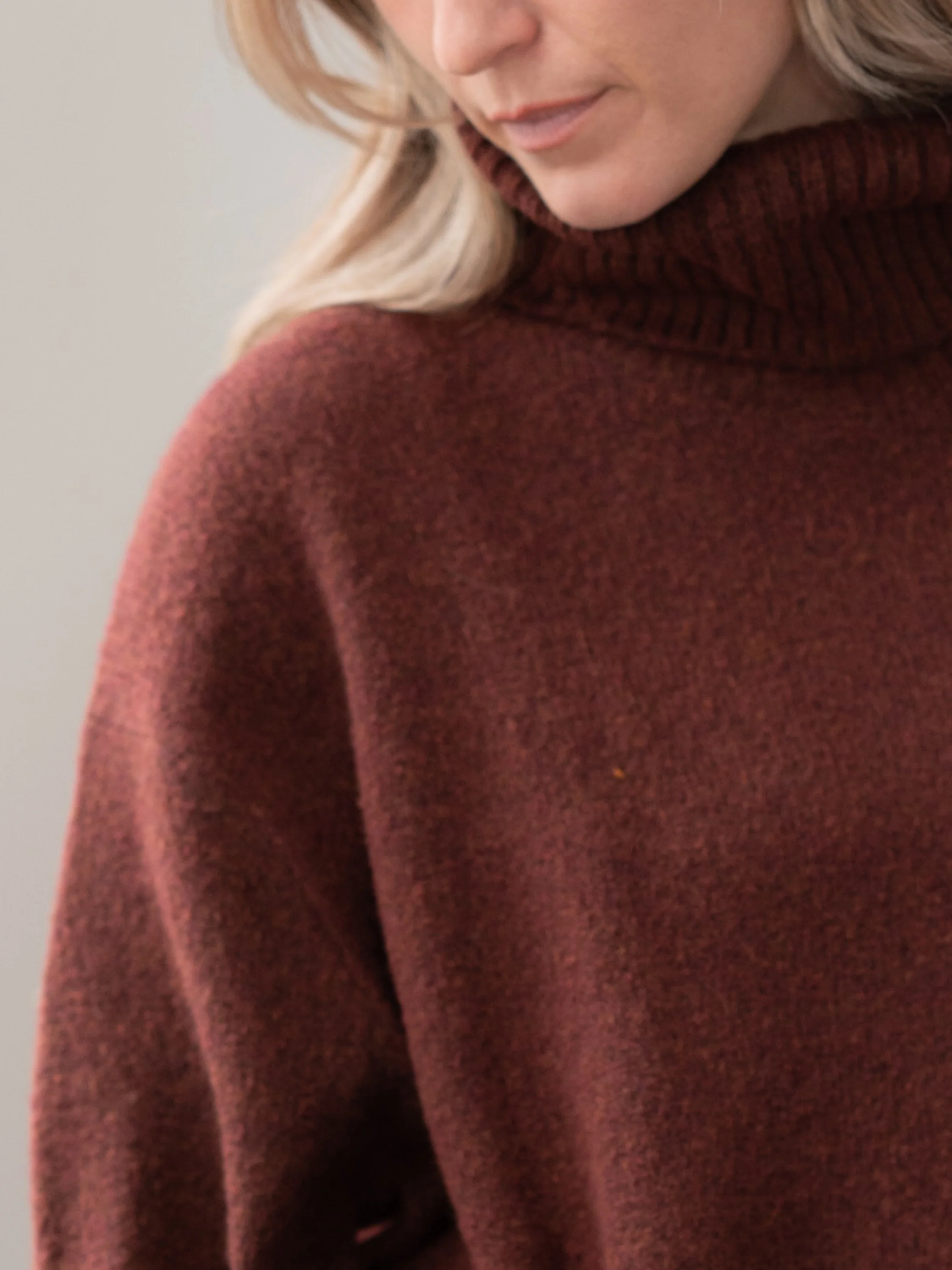 The Dog Walker Sweater in Oxblood
