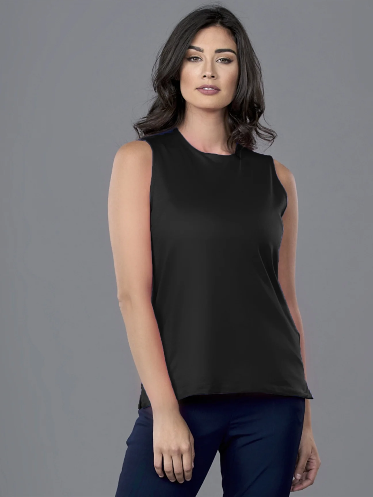 The High Neck Tank in Black
