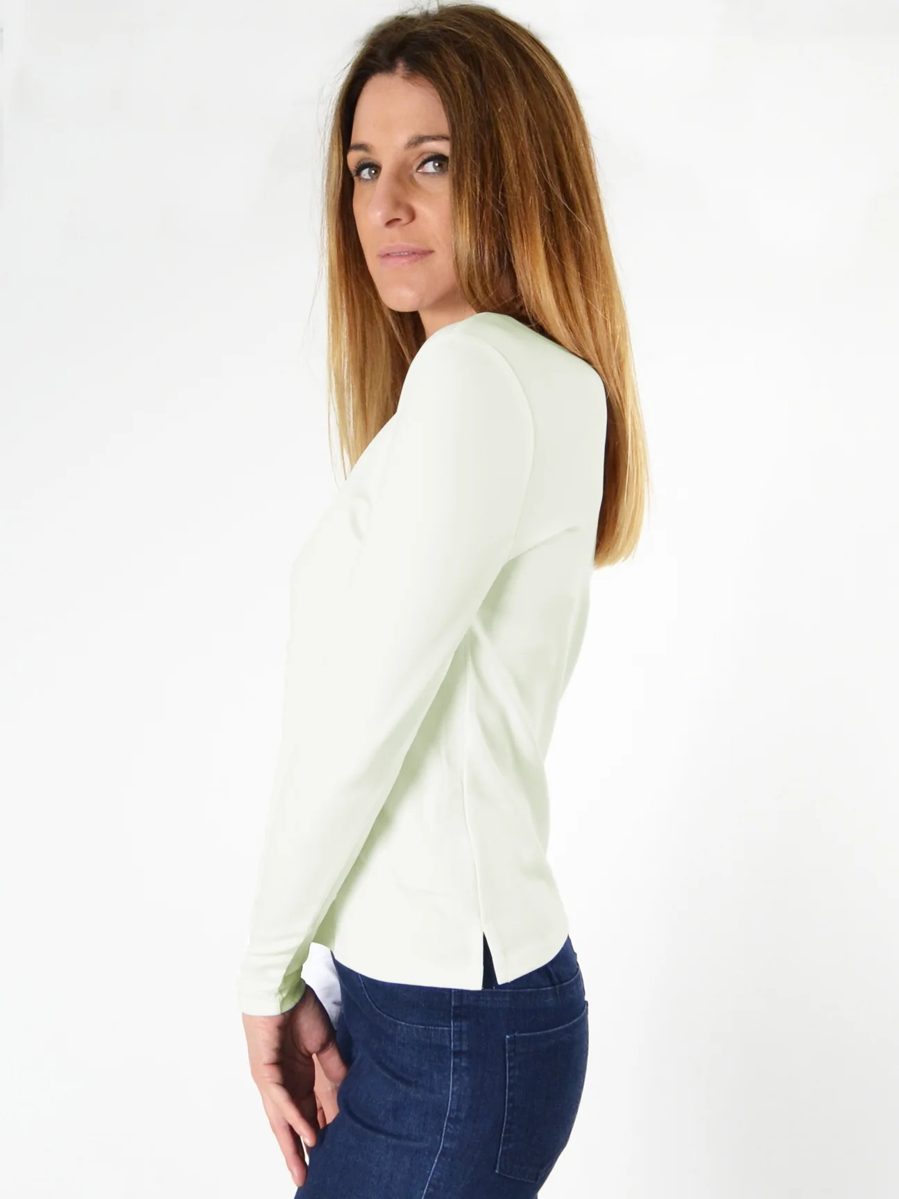 The Perfect Crew Top in Pearl