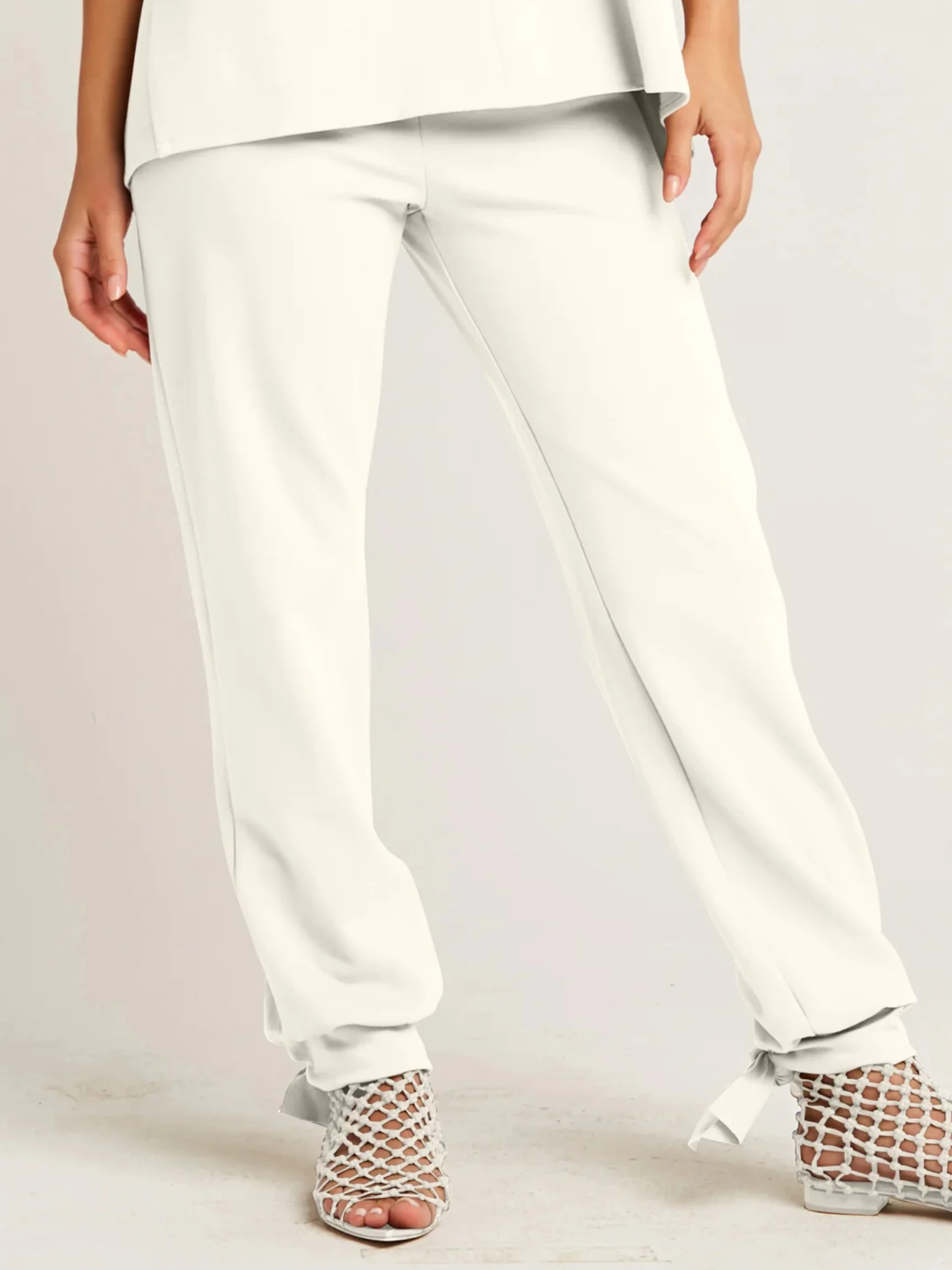 Tied Up Pants in Stone
