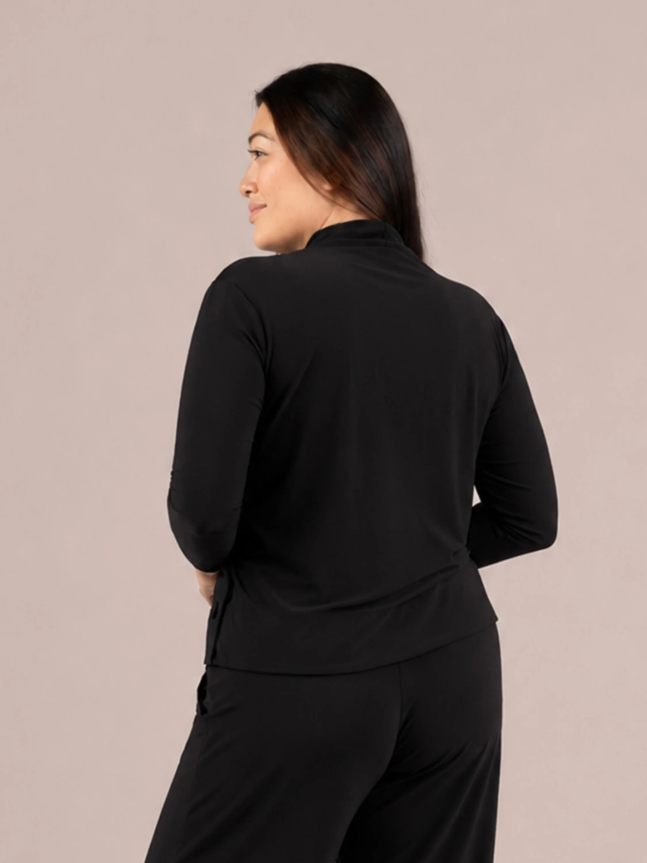 Top It Up 3/4 Sleeve in Black