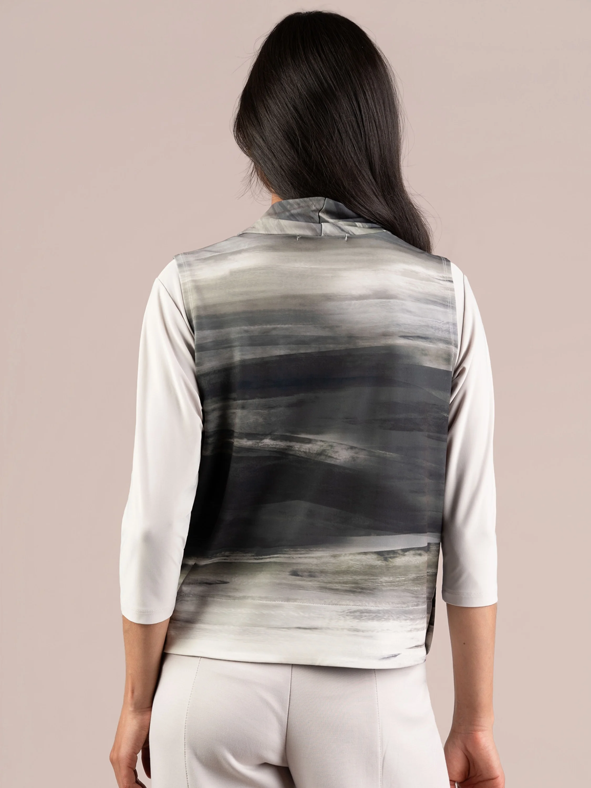Top It Up Smock Print in Green Brushstrokes