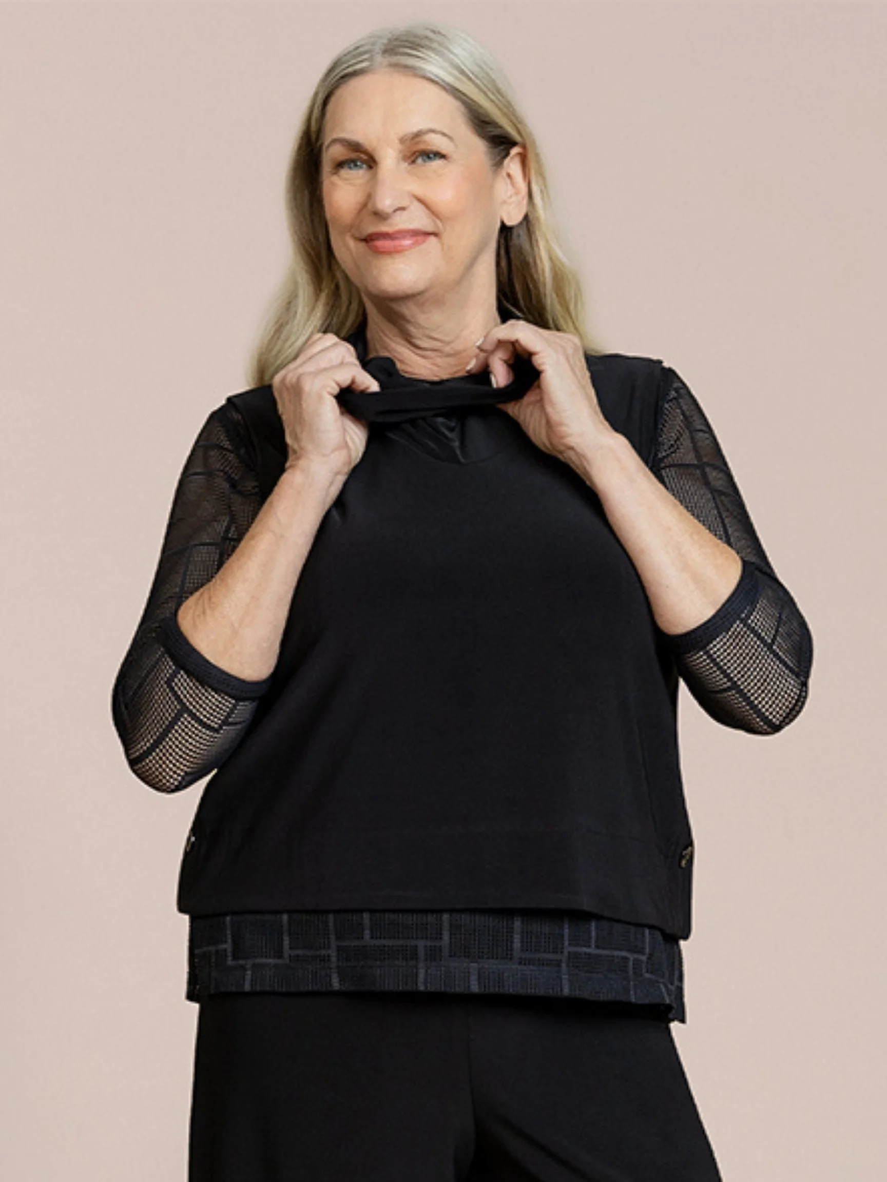 Top It Up Smock in Black