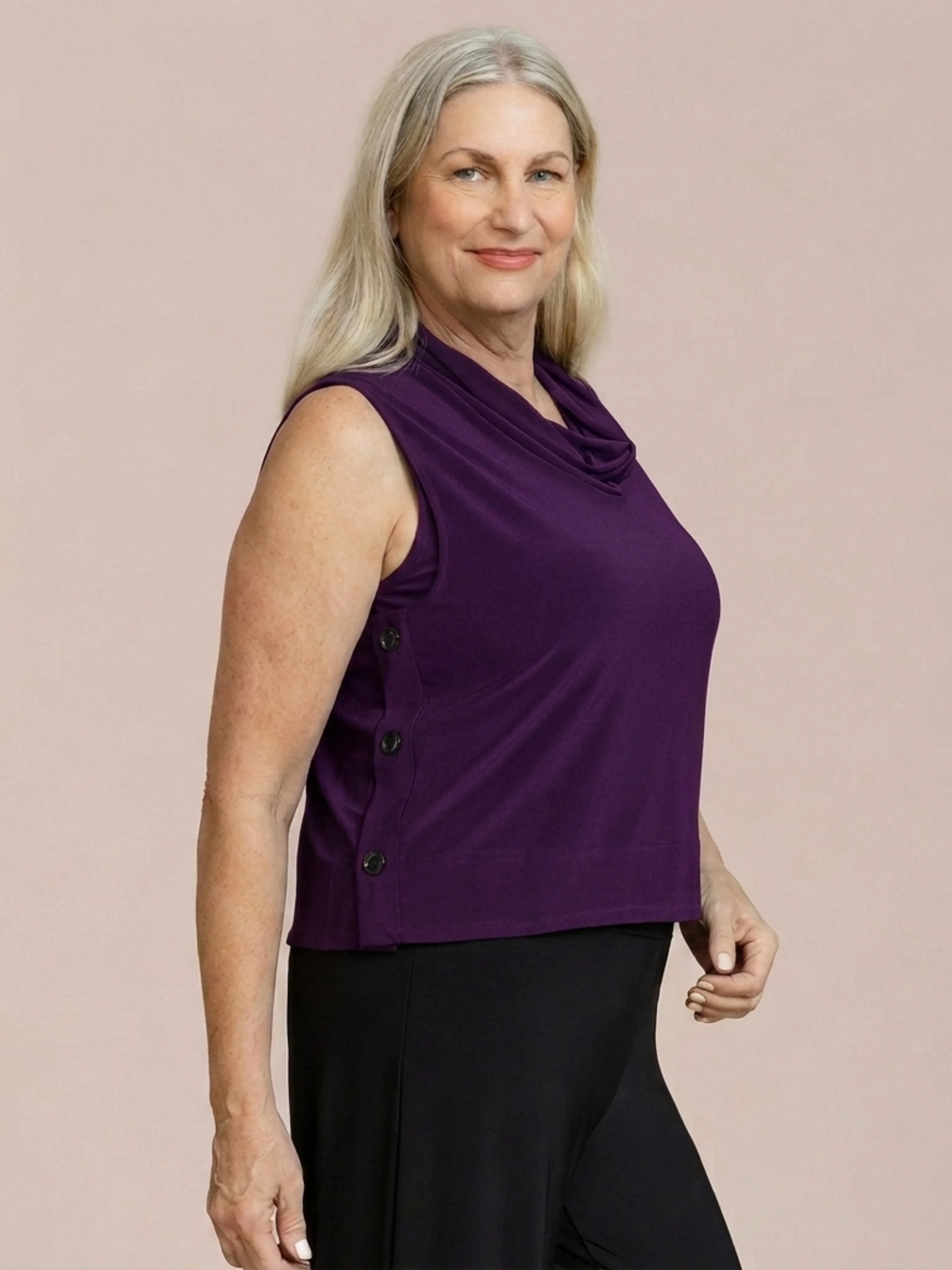 Top It Up Smock in Elderberry