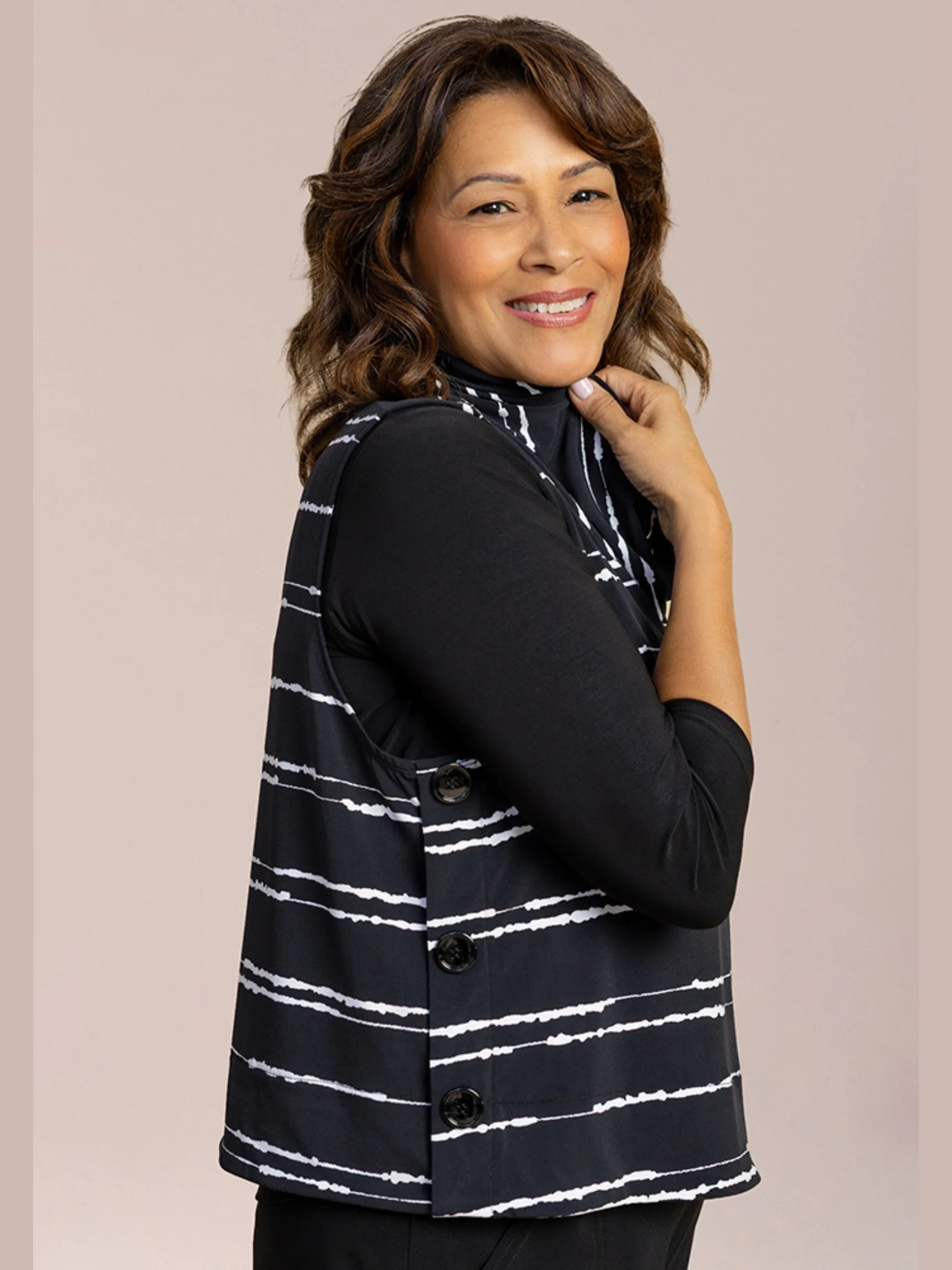 Top It Up Smock in Cecily Black