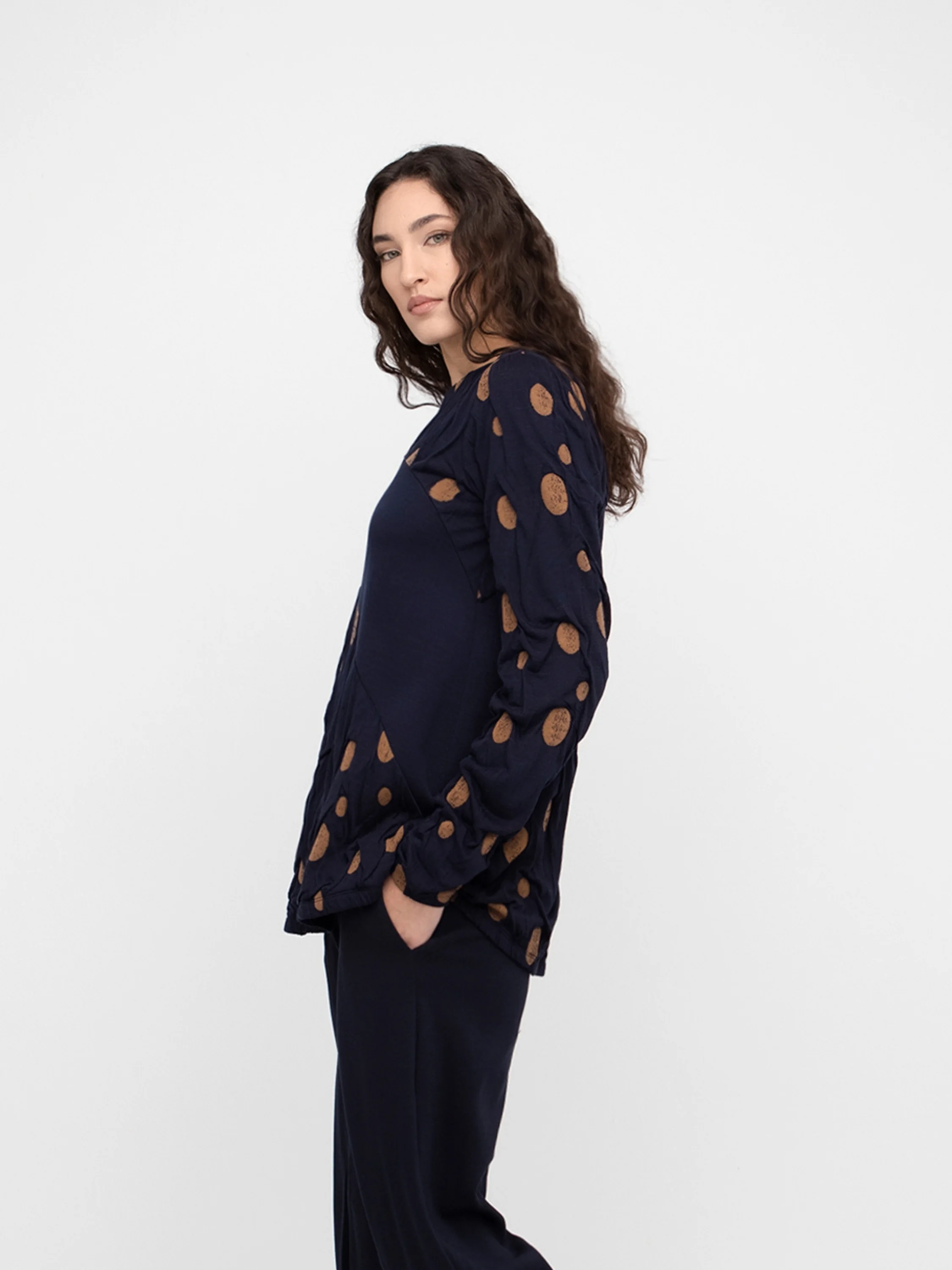 Top in Blue/Mustard