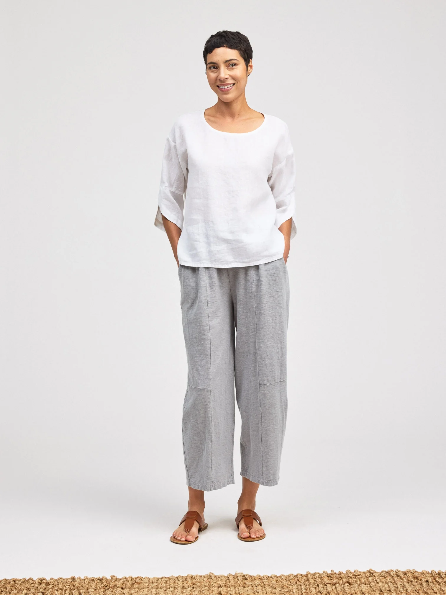 Tulip Slv Top in White