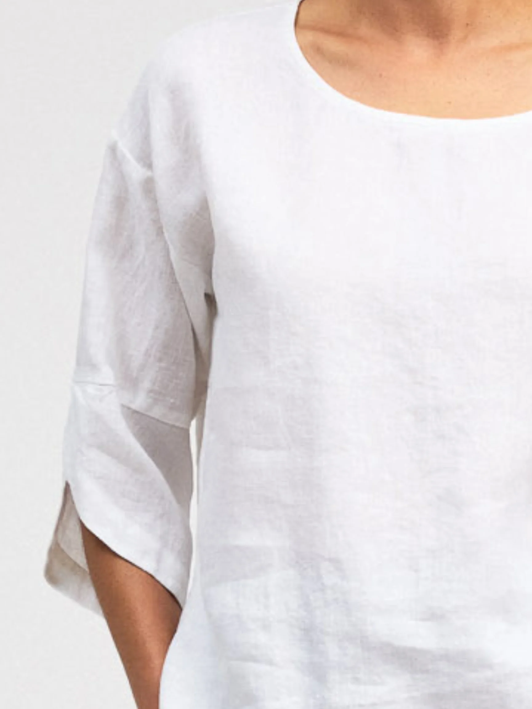 Tulip Slv Top in White