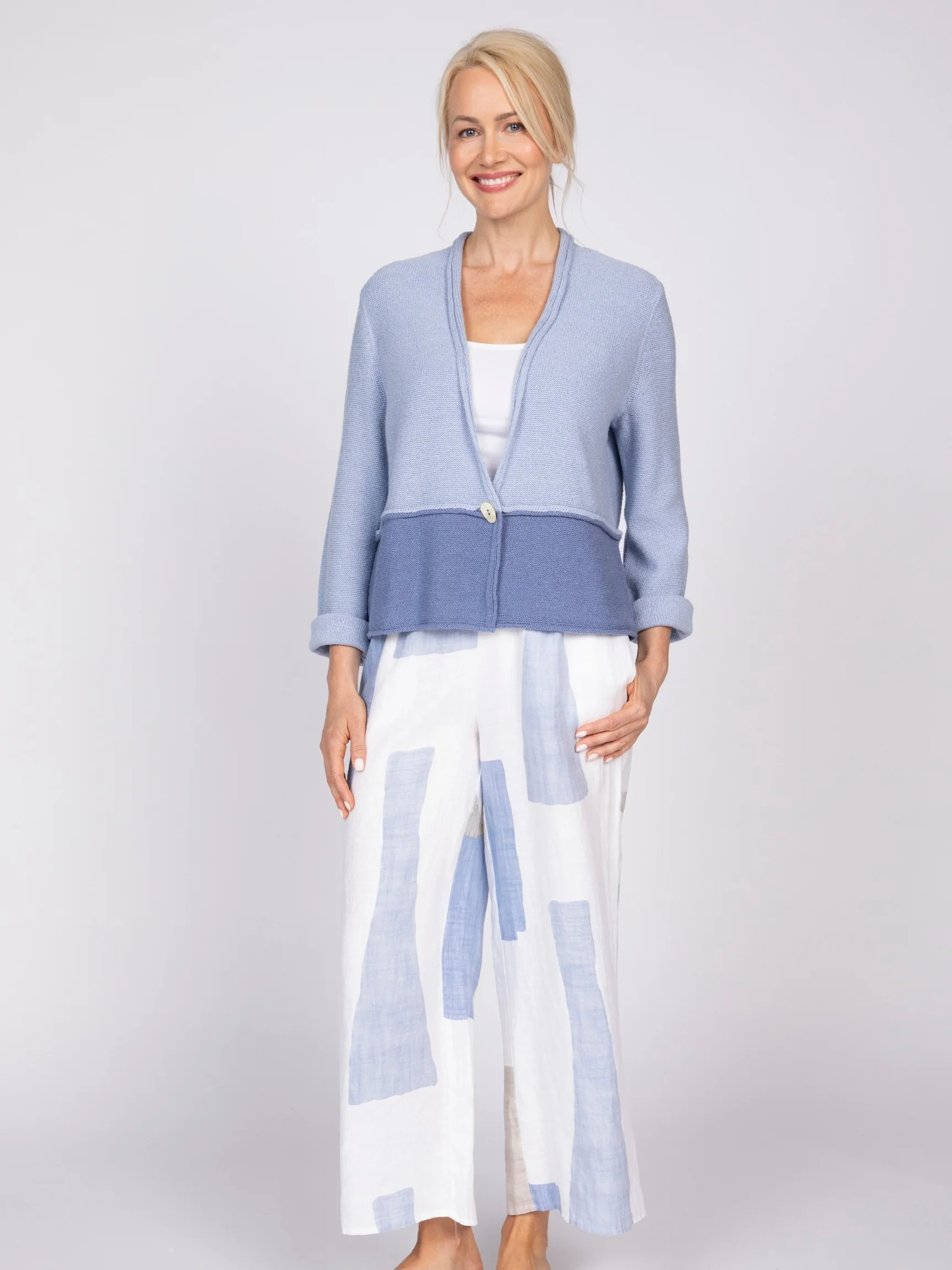 Two Toned Cardi in Rain