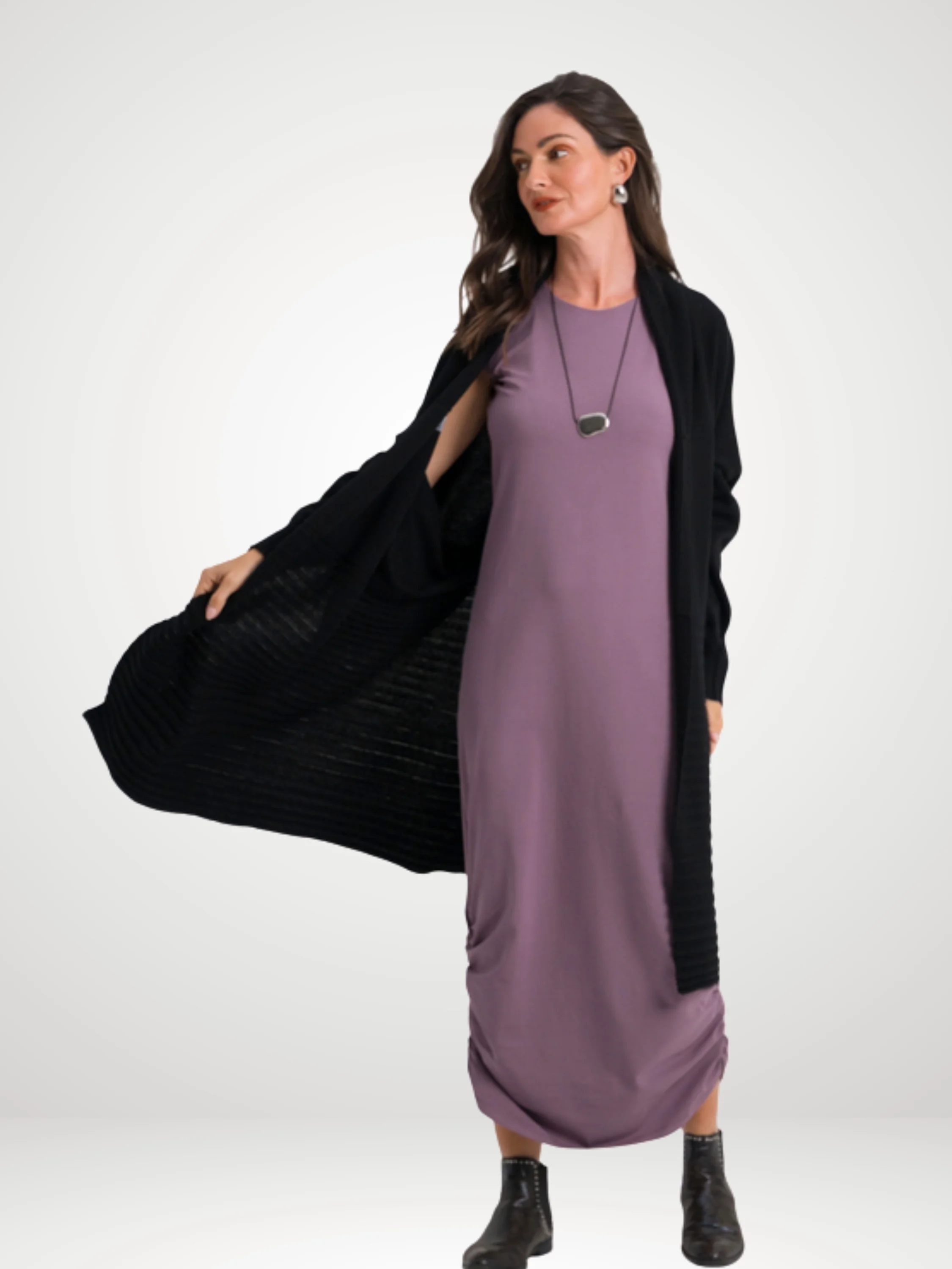 Upside Down Cardi in Black