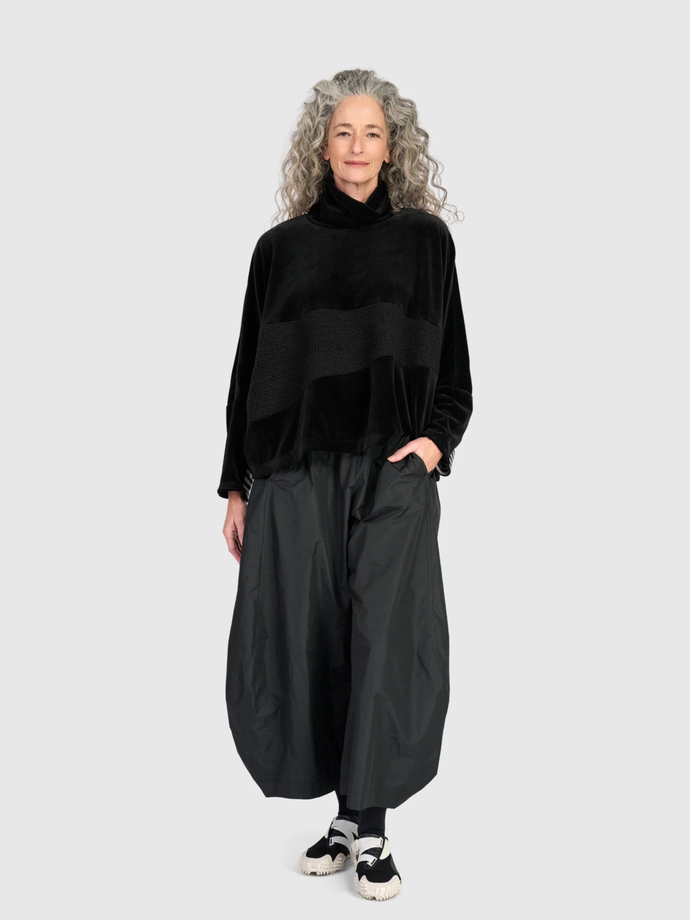 Velvet Boxy Top in Mix
