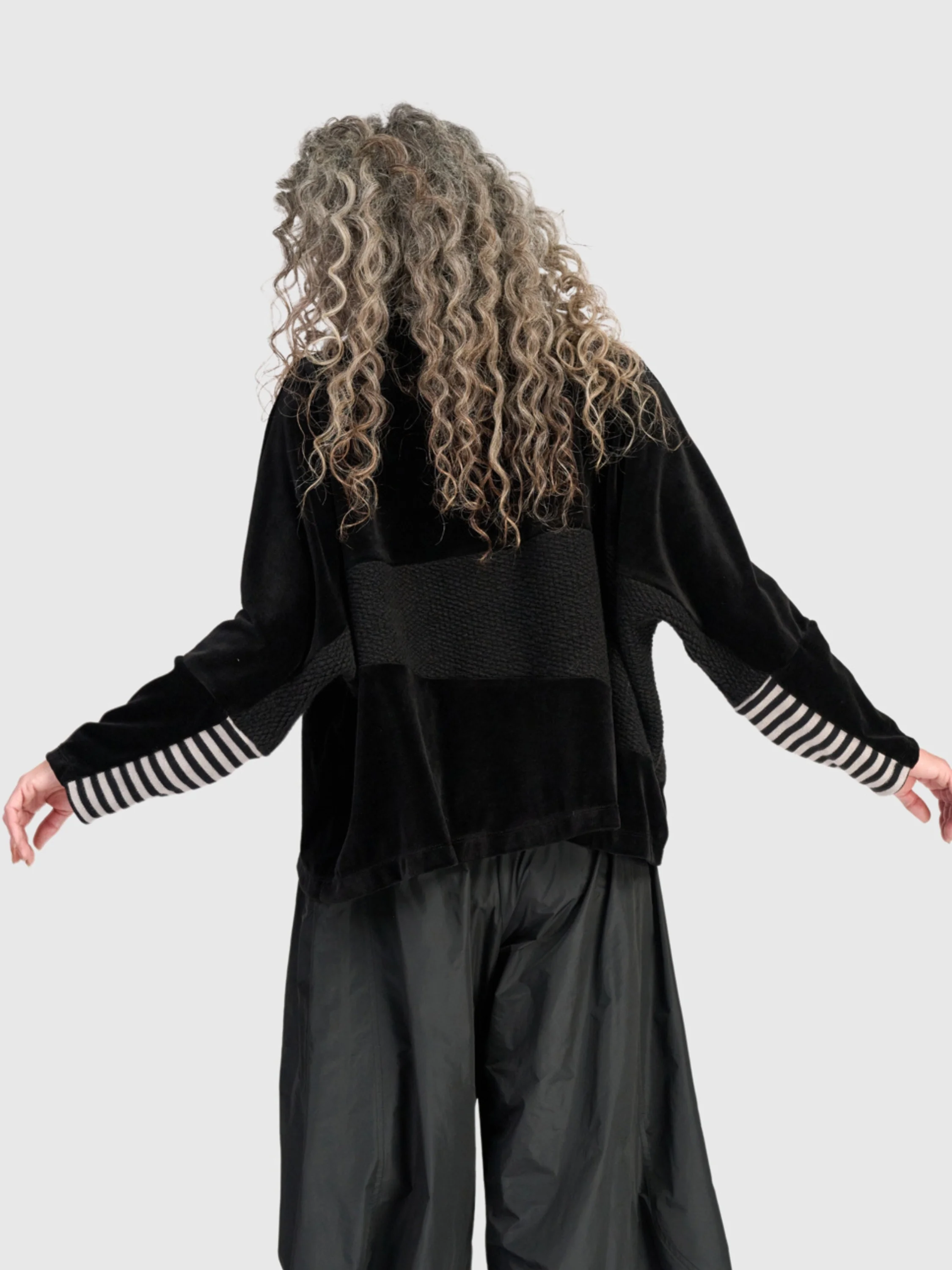 Velvet Boxy Top in Mix