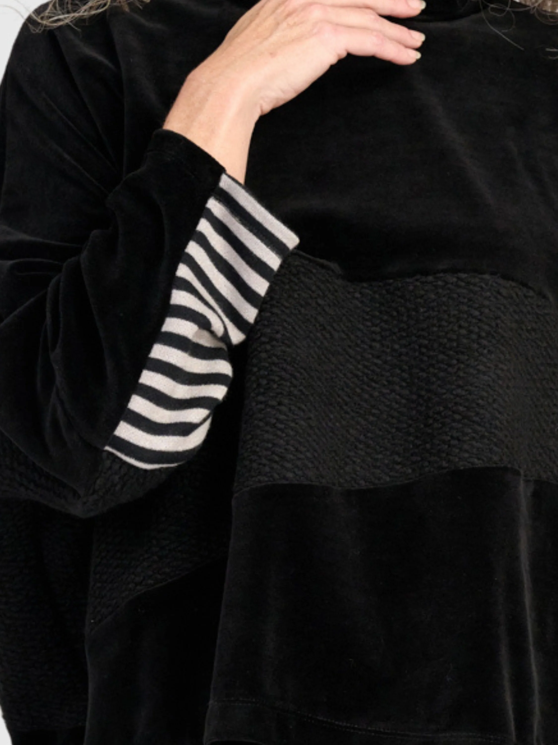 Velvet Boxy Top in Mix