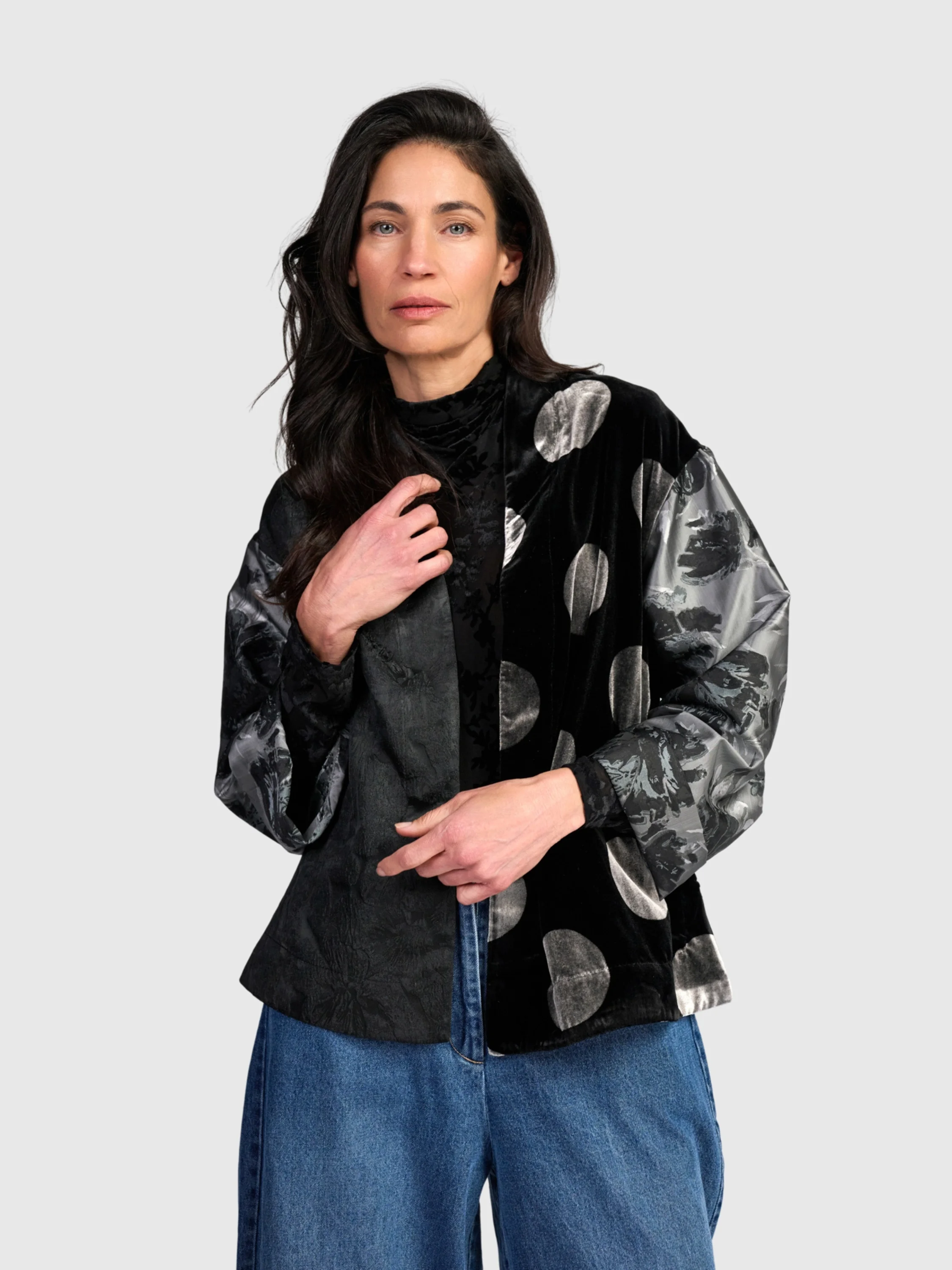 Velvet Jacquard Jacket in Mix