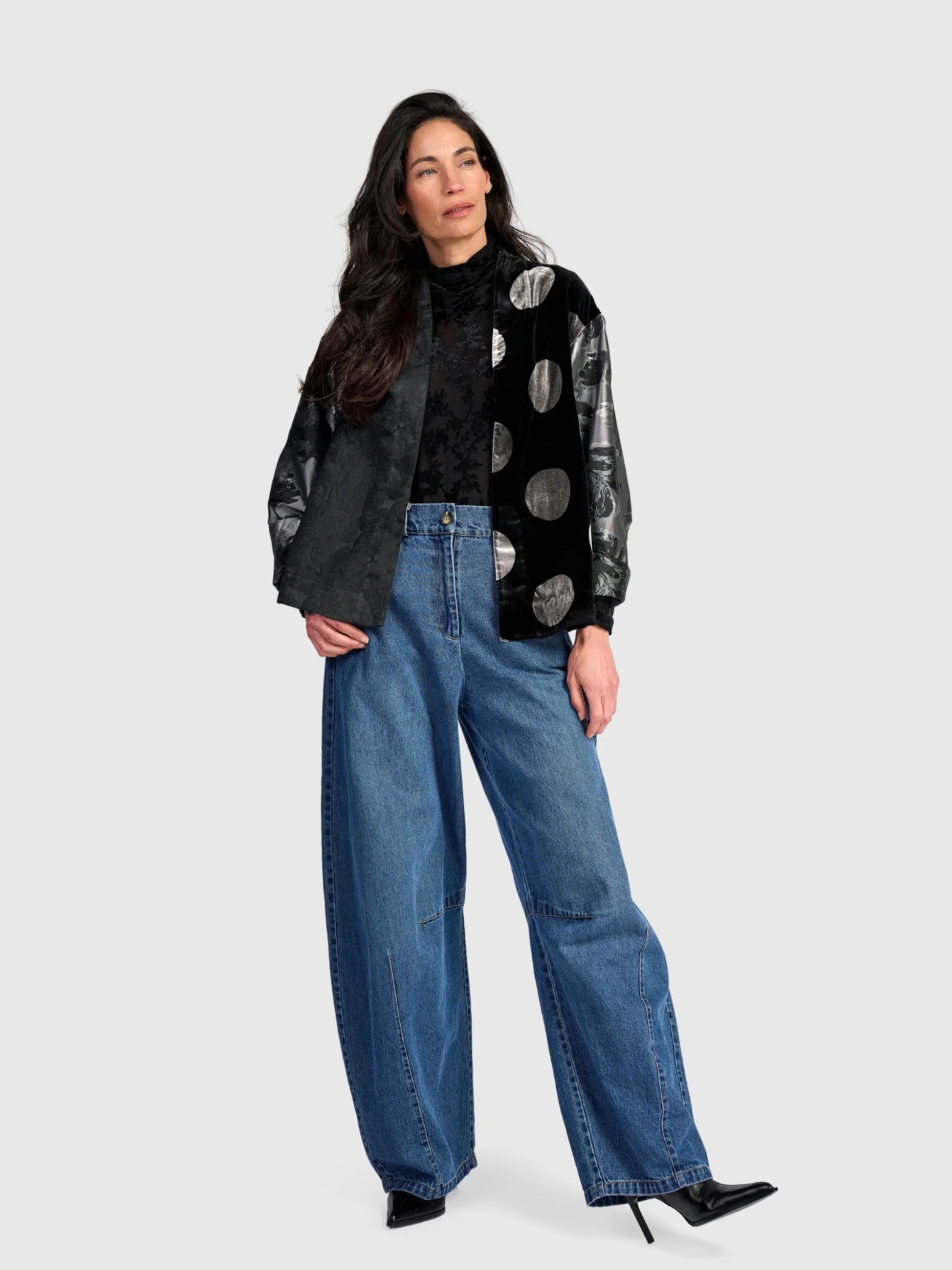 Velvet Jacquard Jacket in Mix
