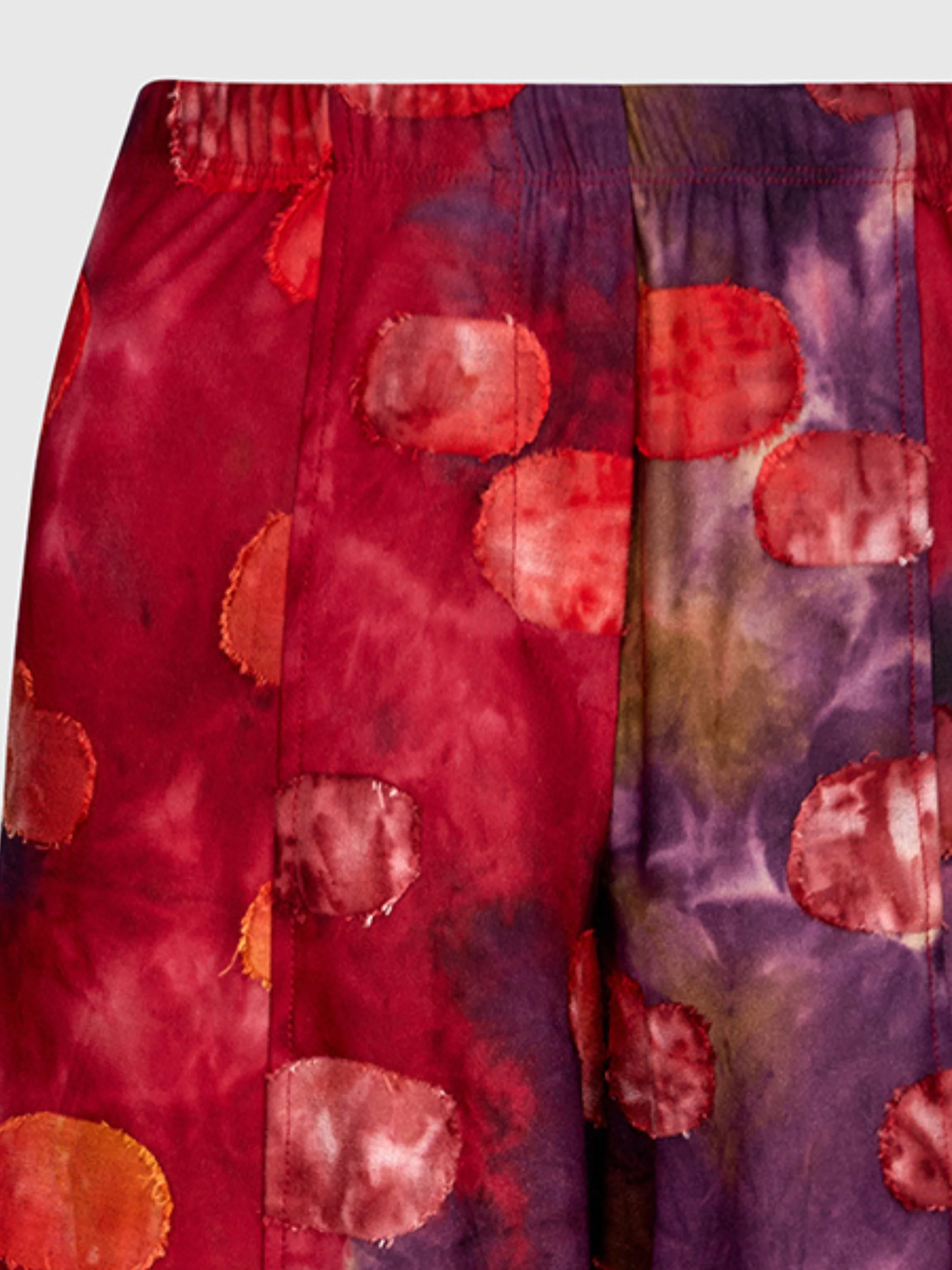 Watercolor Dot Balloon Pants in Berry