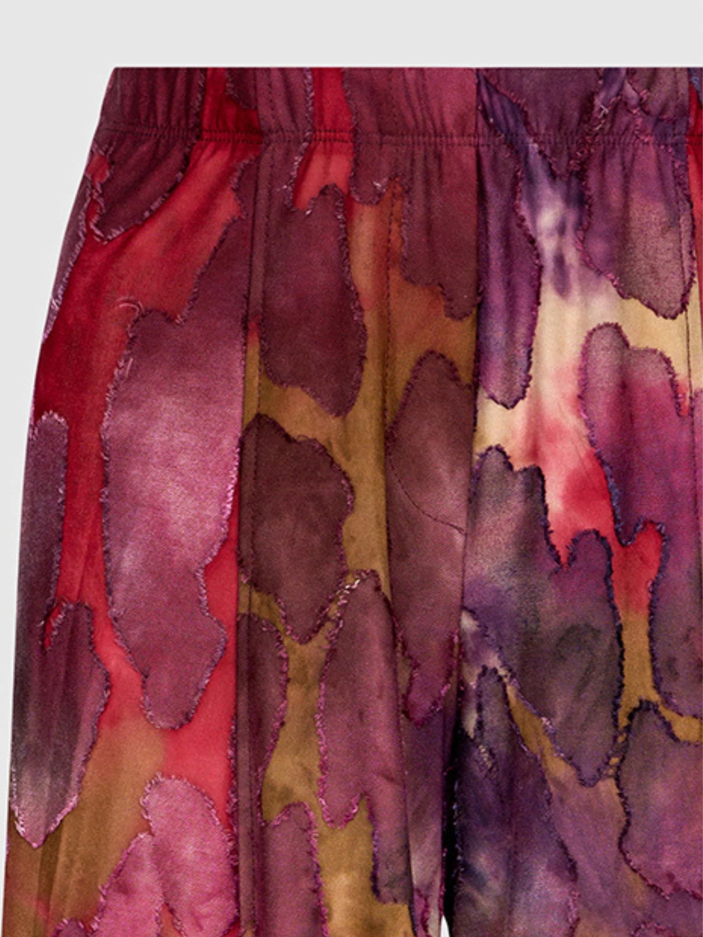 Watercolor Dot Balloon Pants in Wine