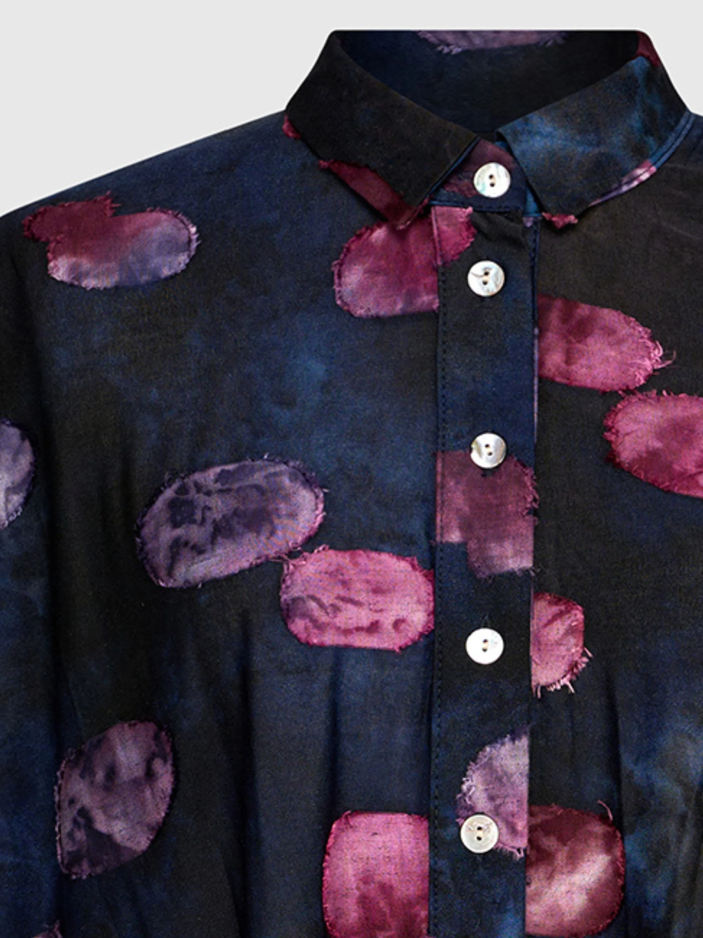 Watercolor Dot Shirt in Midnight