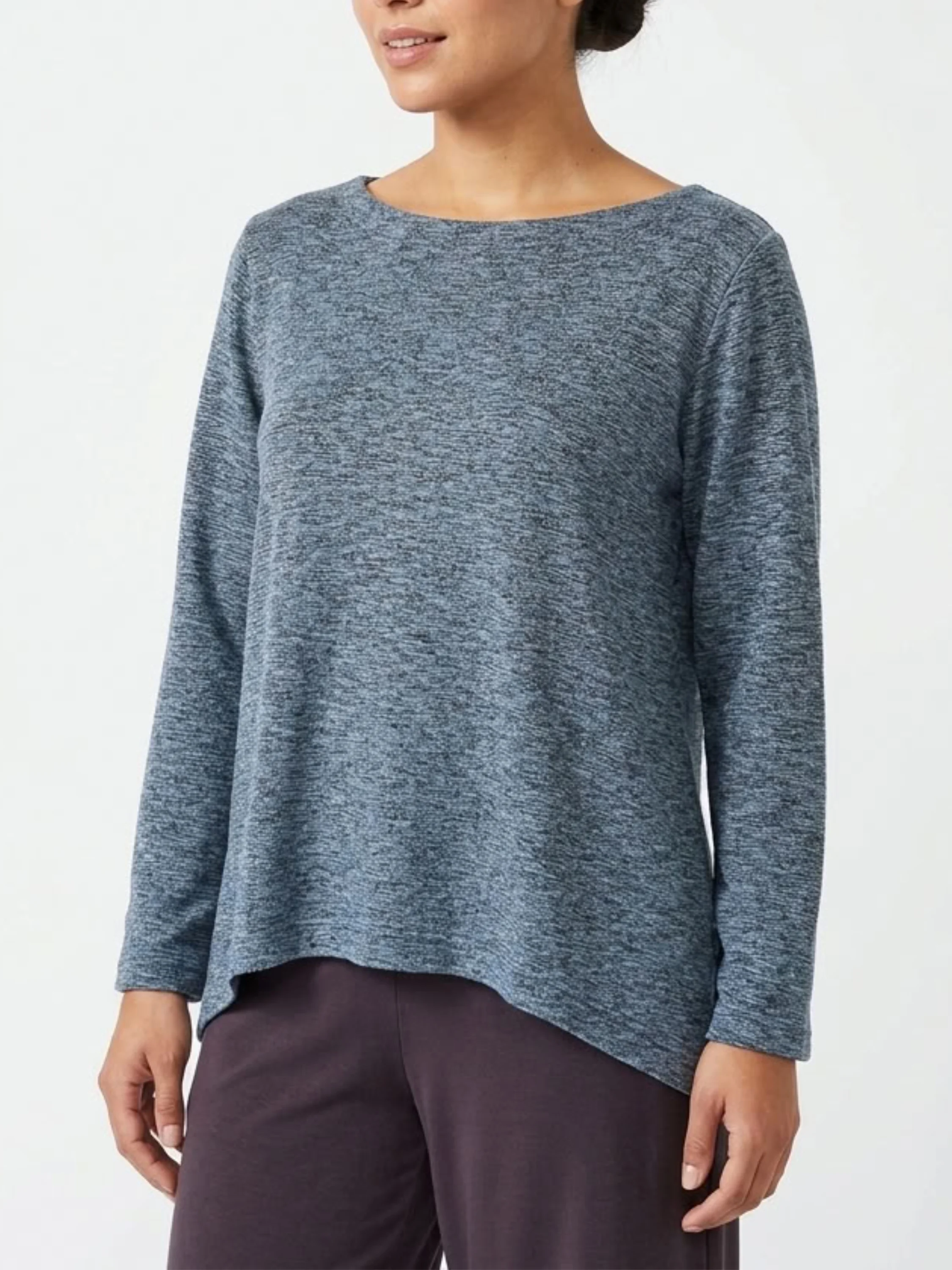 Wide Facing Pullover in Chambray