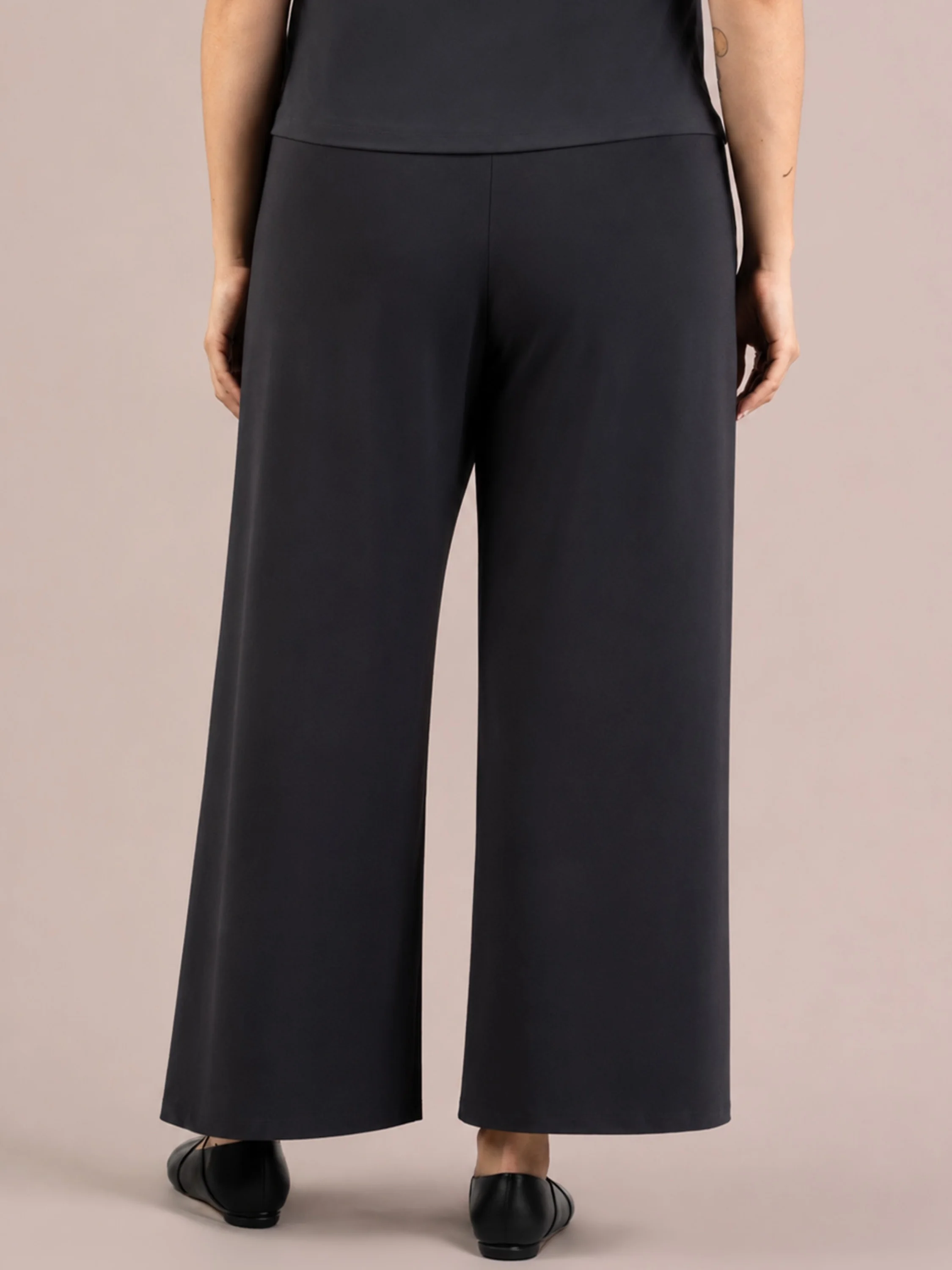 Wide Leg Trouser in Graphite