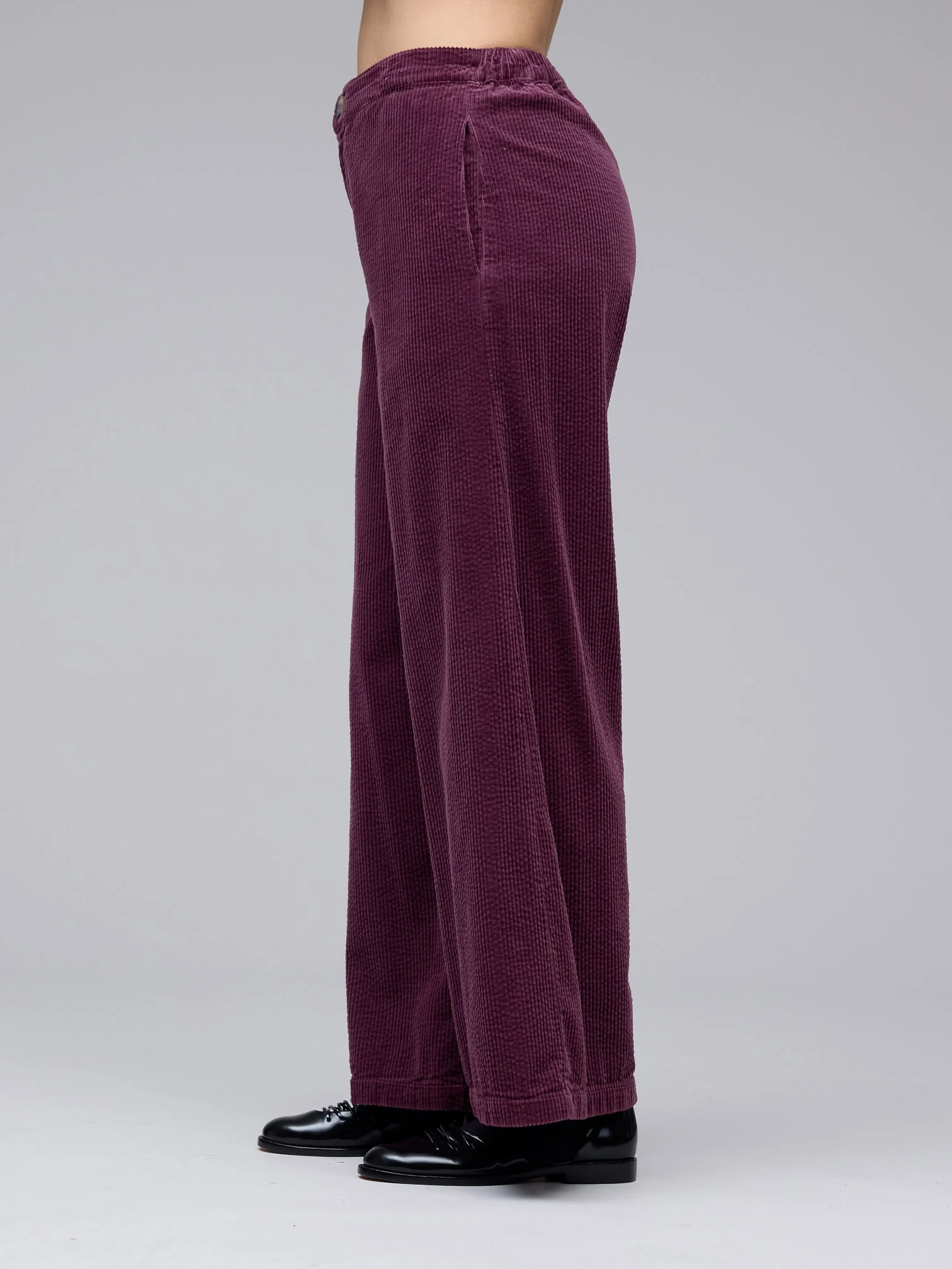 Wide Leg Zip Pant in Cinnabark