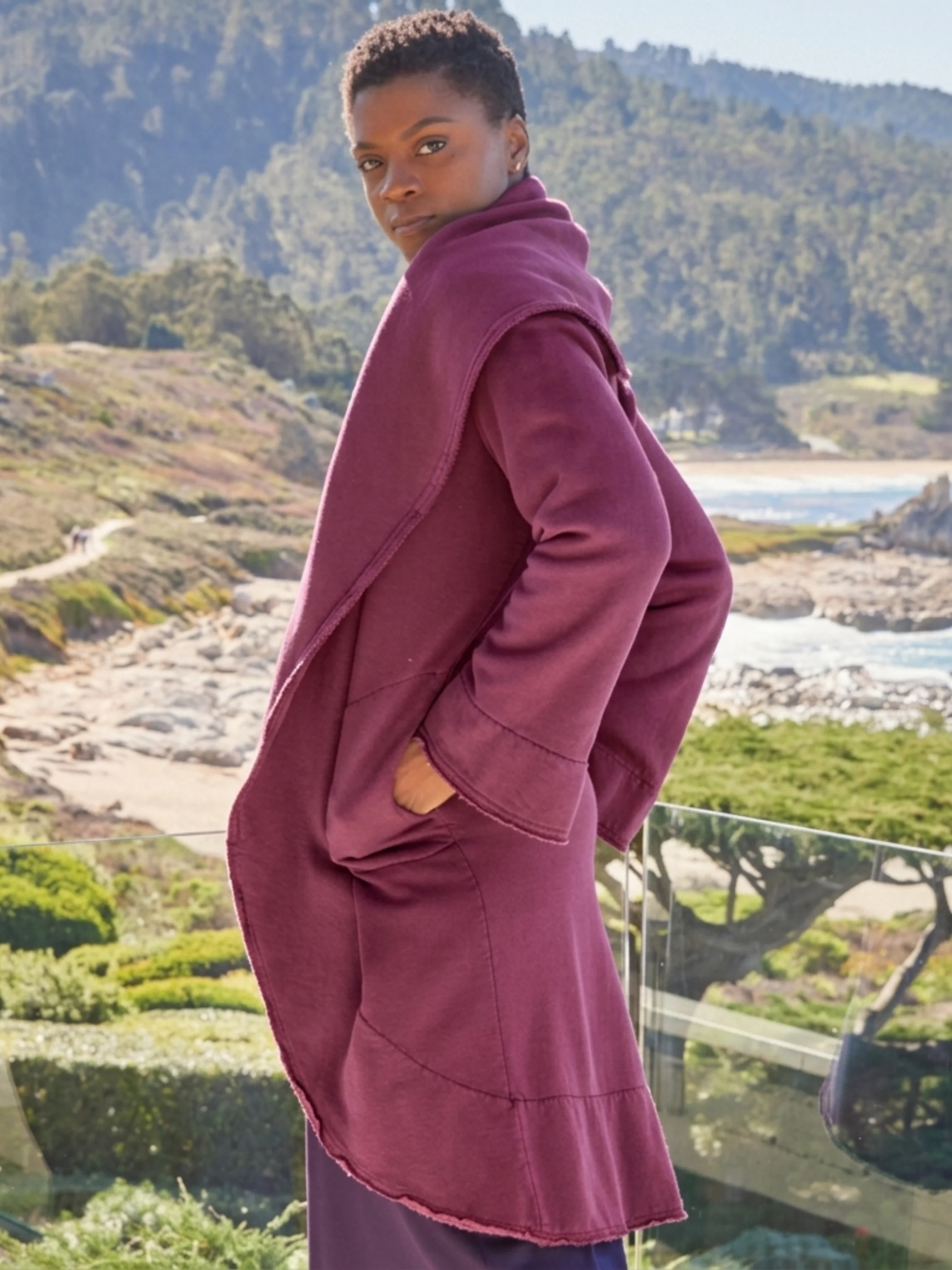 Wrap Coat in Alder