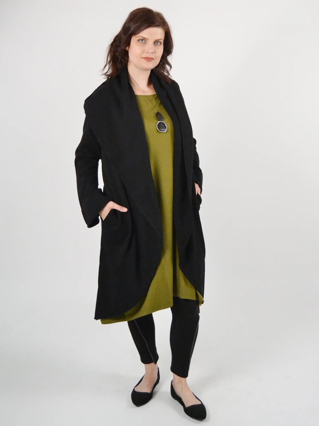 Wrap Coat in Black